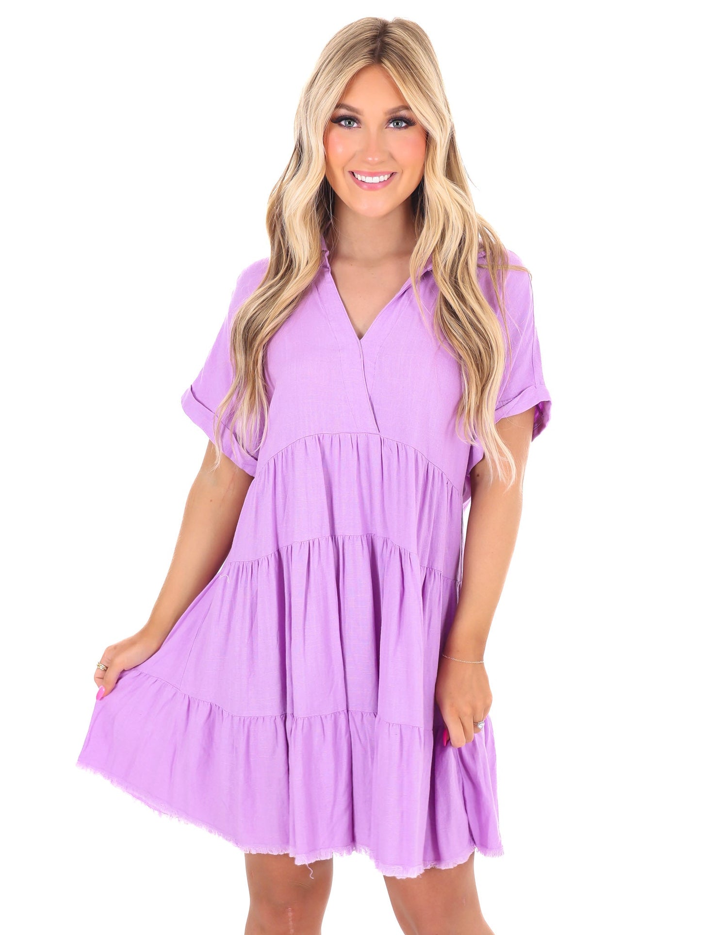 Let's Go Back Linen Dress