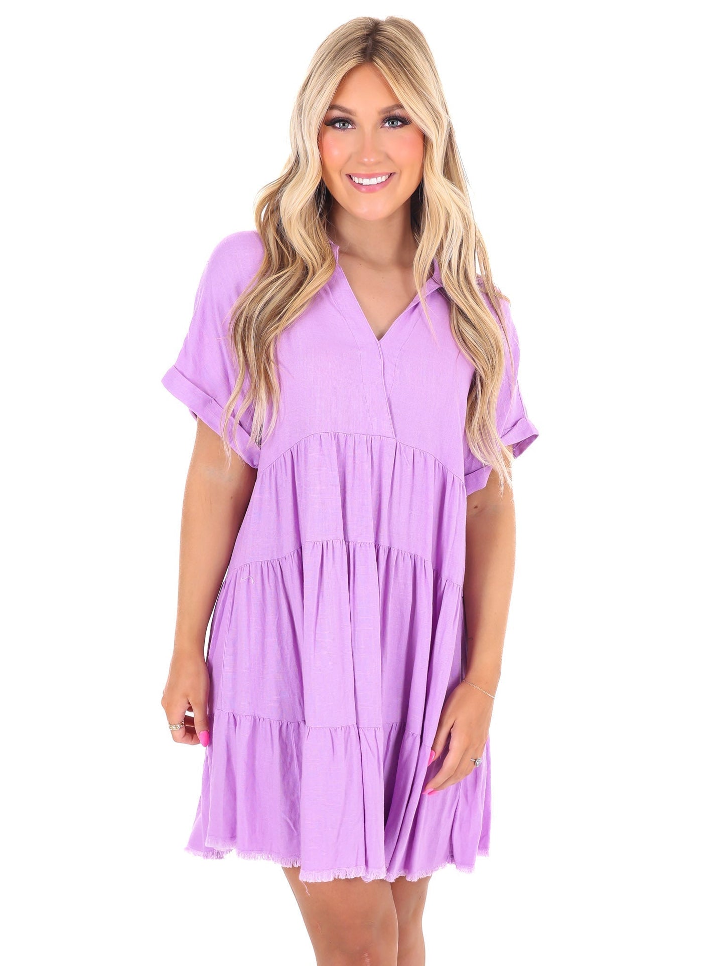 Let's Go Back Linen Dress