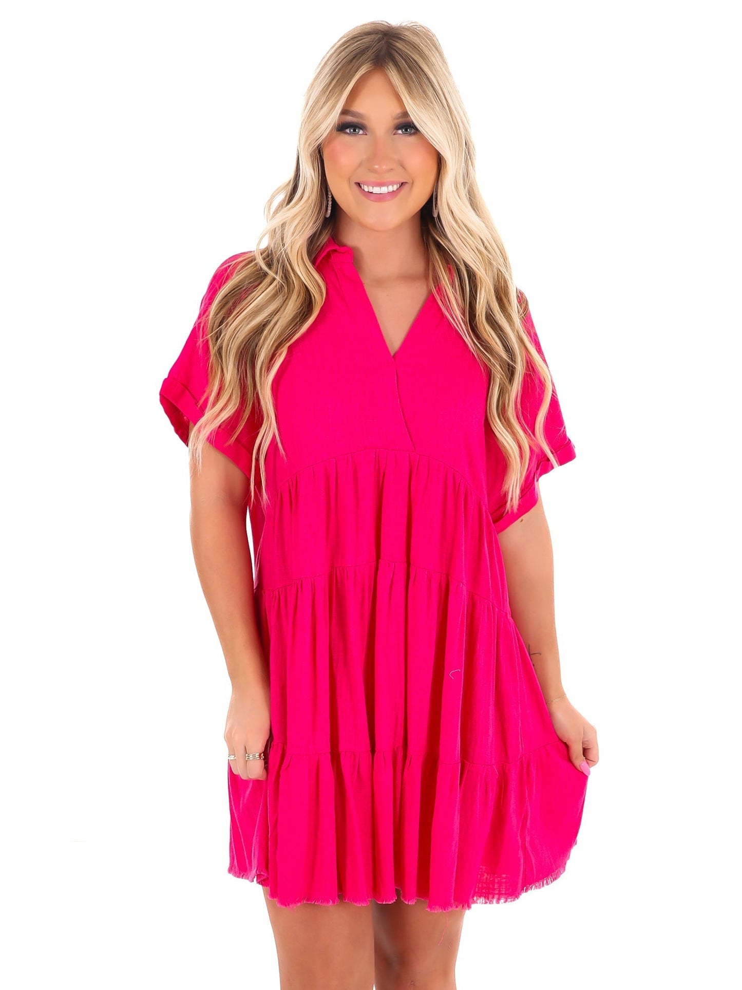 Let's Go Back Linen Dress