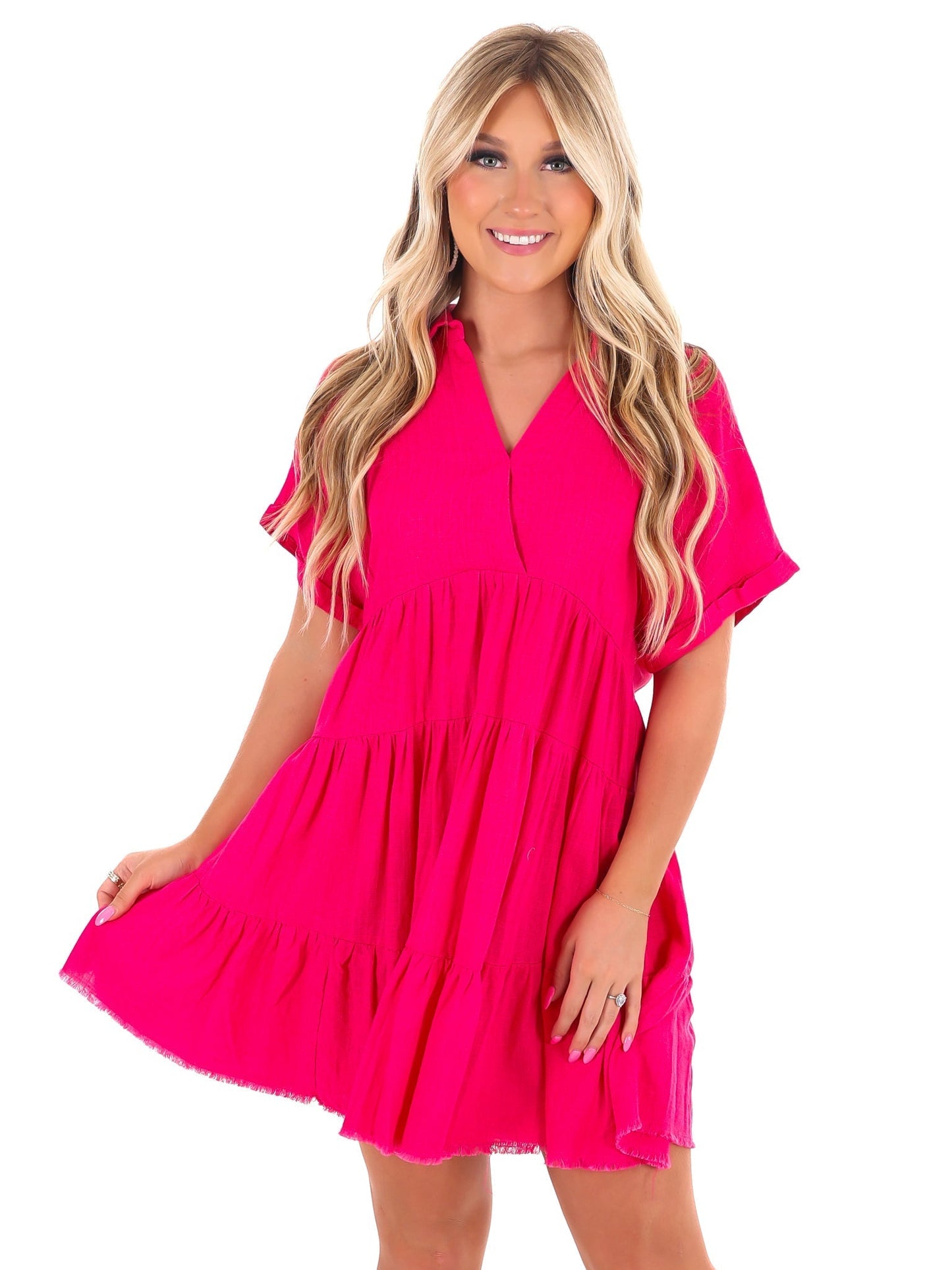 Let's Go Back Linen Dress
