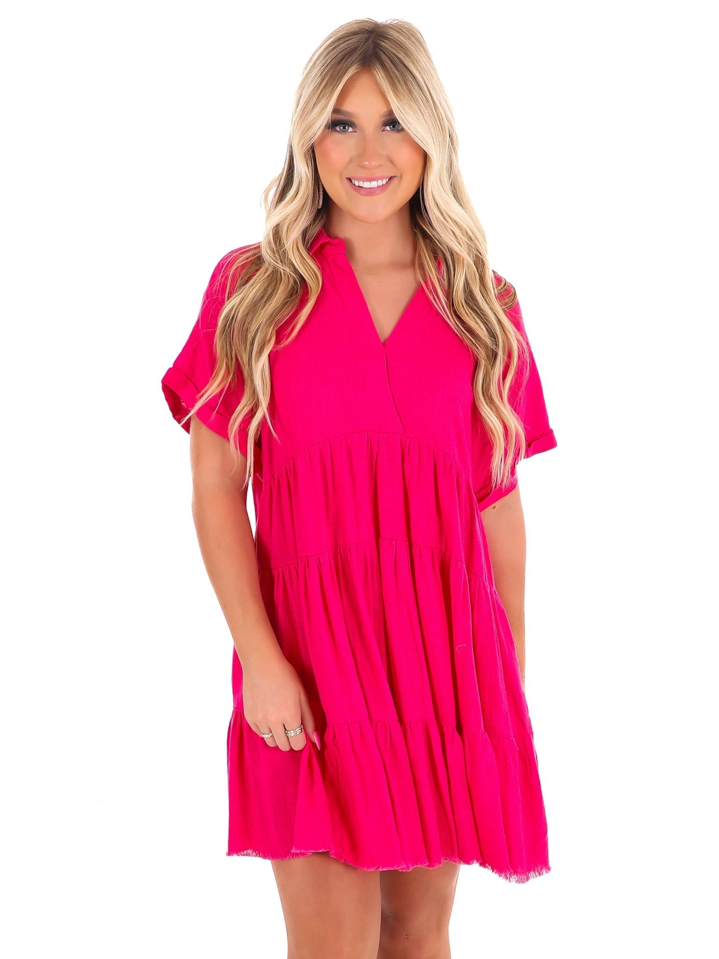 Let's Go Back Linen Dress