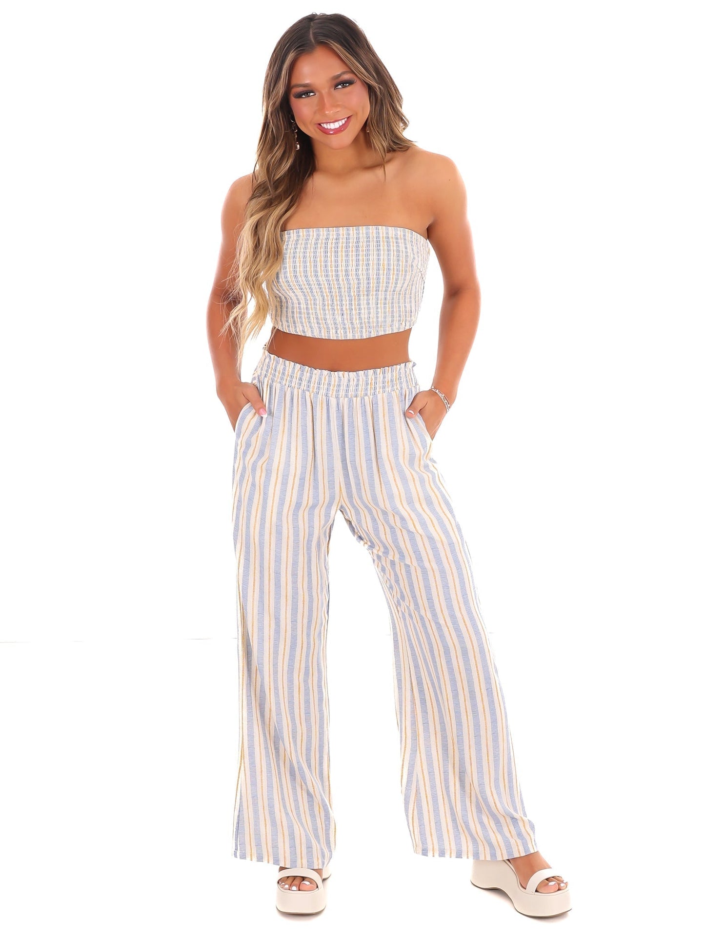 Never Til Now Stripe Two Piece Set