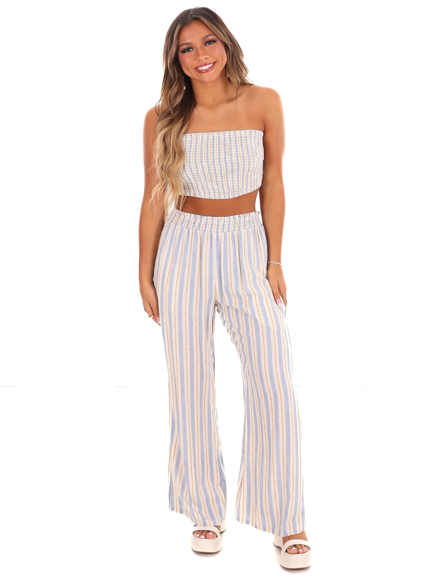 Never Til Now Stripe Two Piece Set