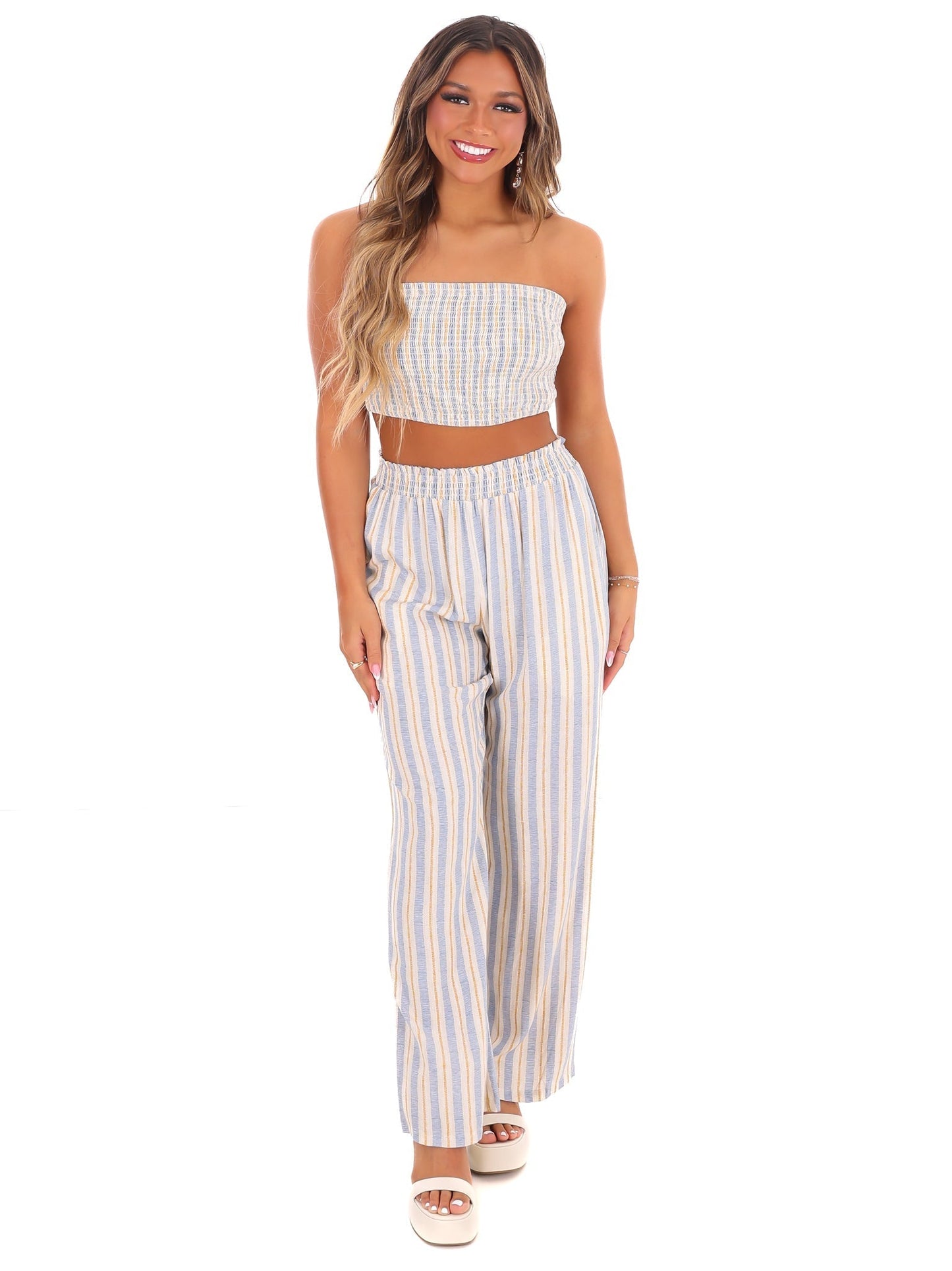Never Til Now Stripe Two Piece Set