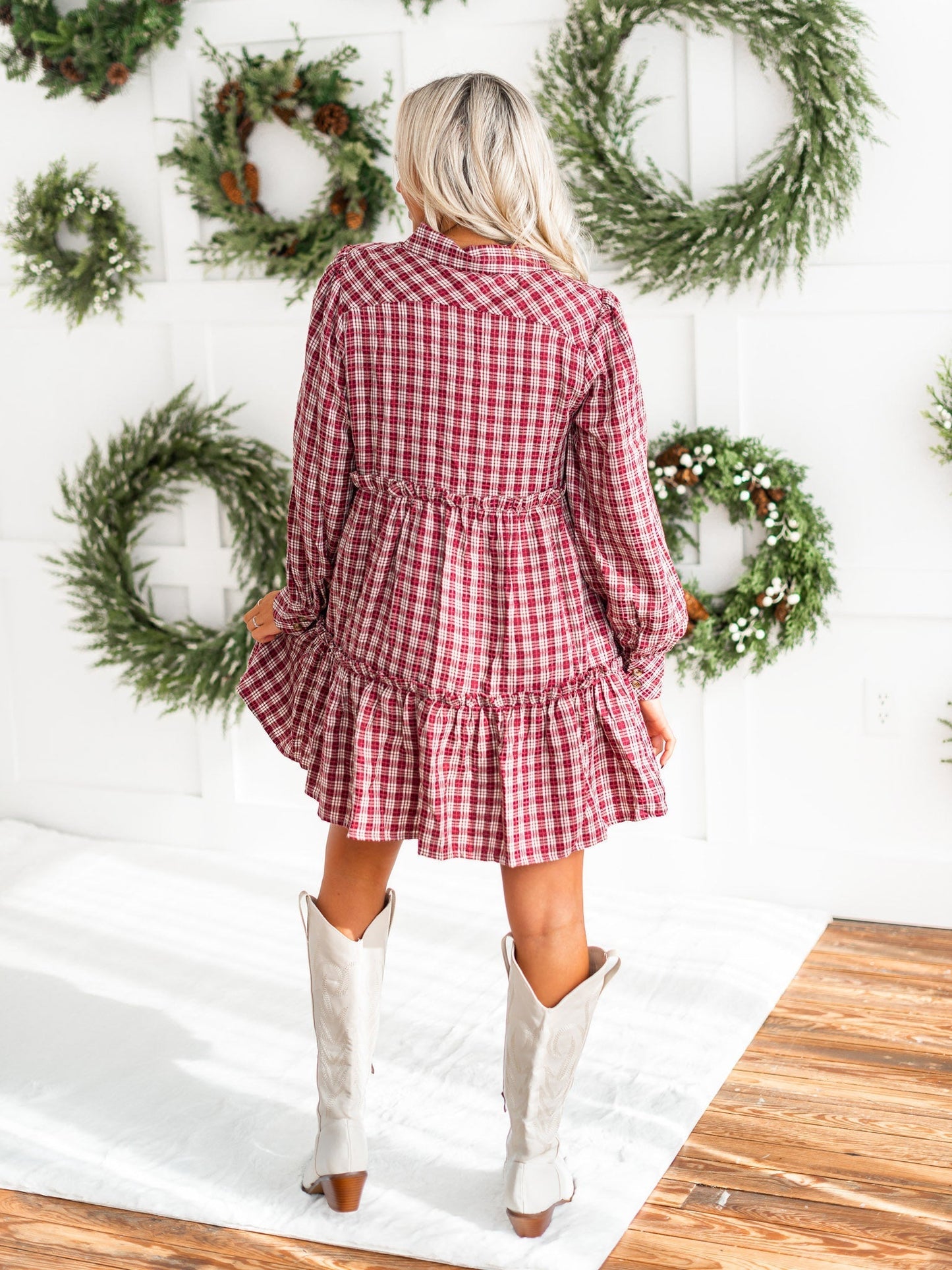 Curvy Sunday Drives Plaid Dress