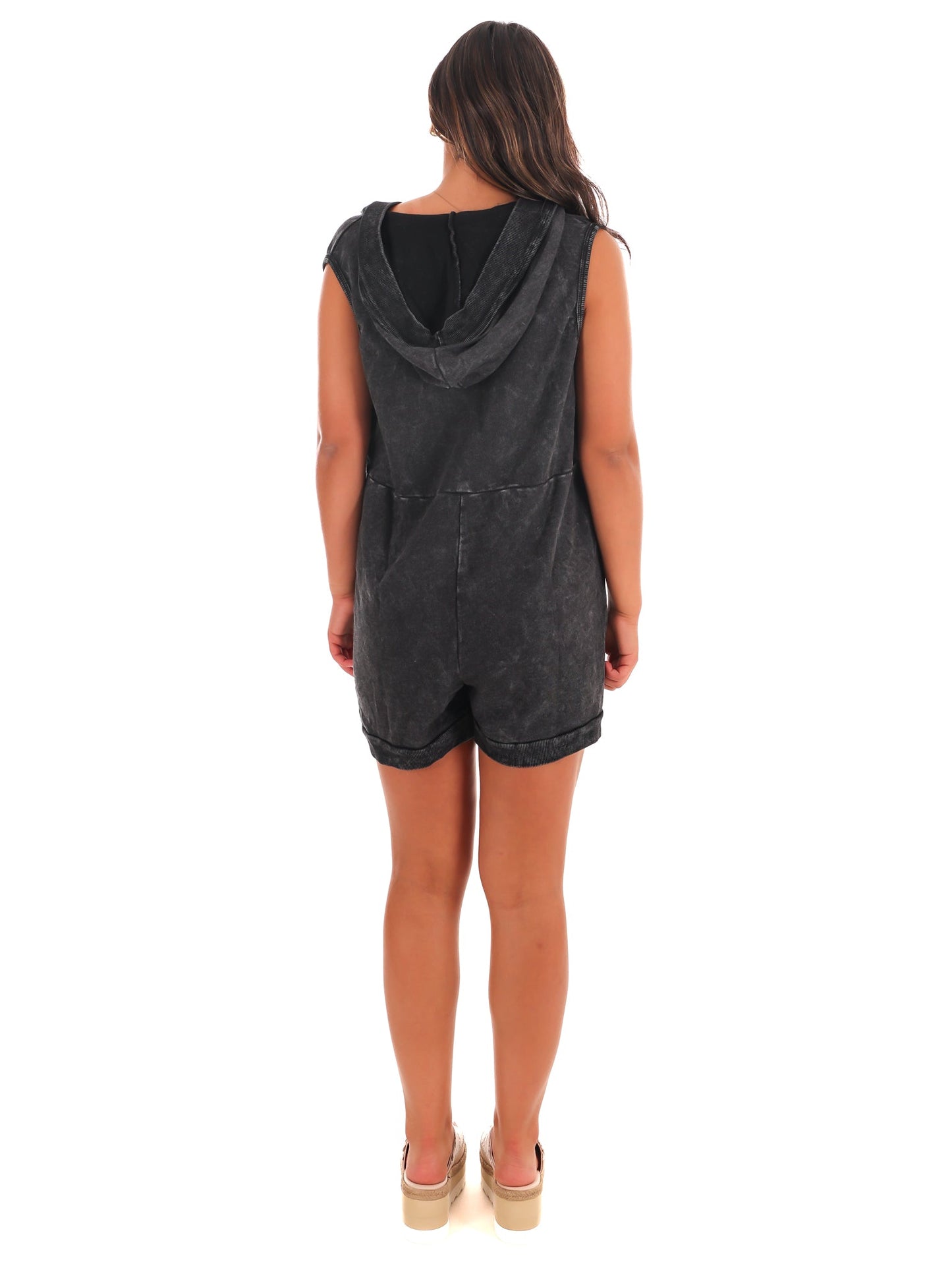 Relaxed Style Hoodie Romper