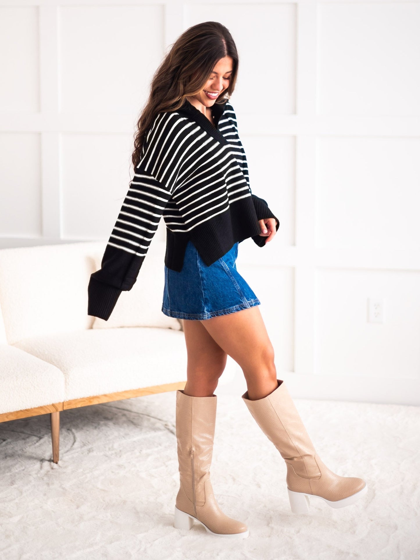 It Would Be You Striped Sweater