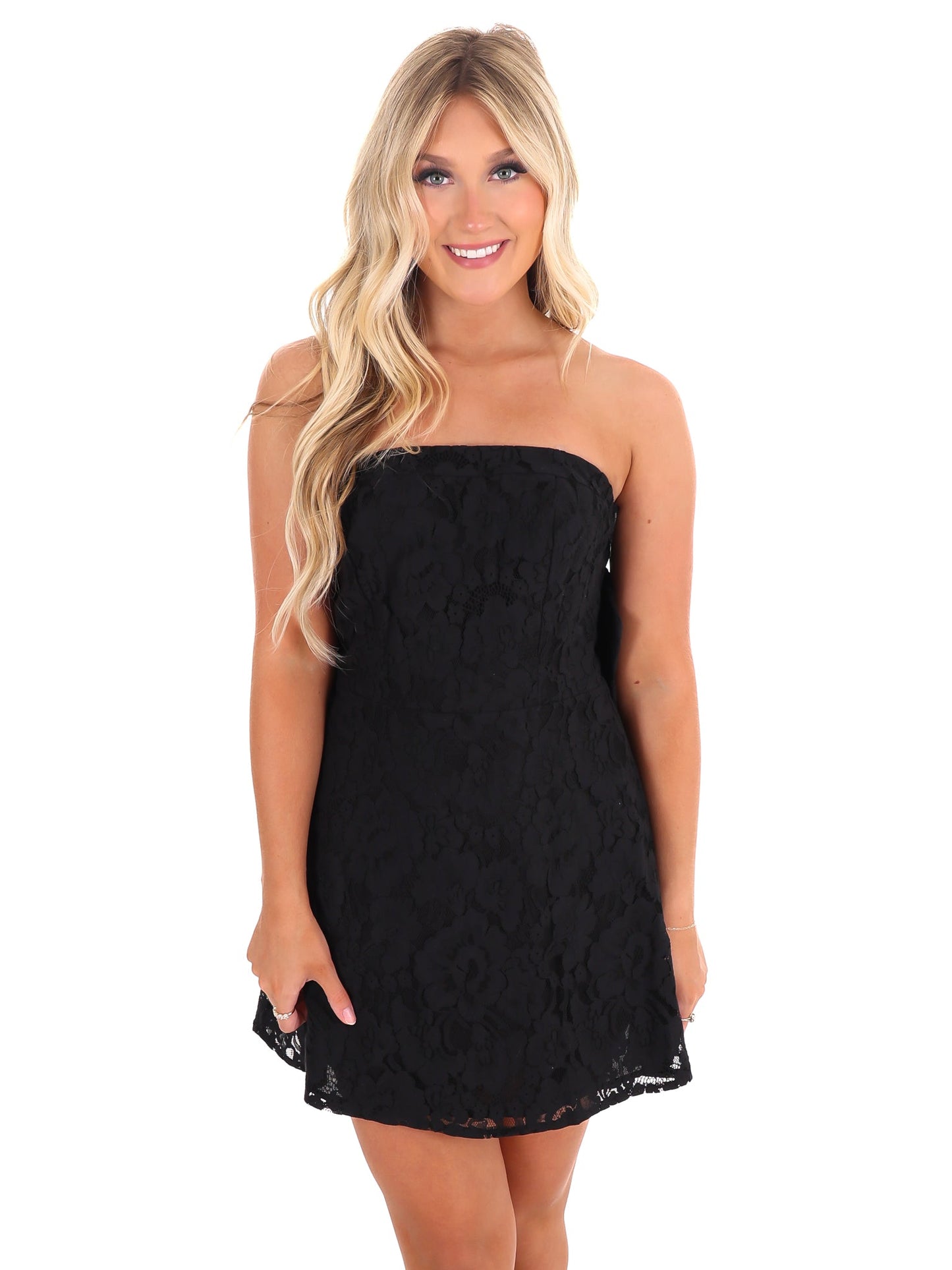 Hopelessly Devoted Lace Bowtie Dress