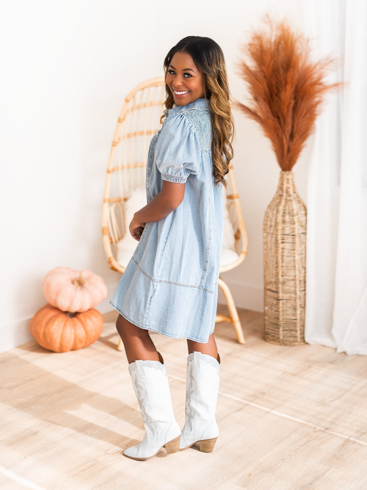 Out of Love Denim Mini Dress