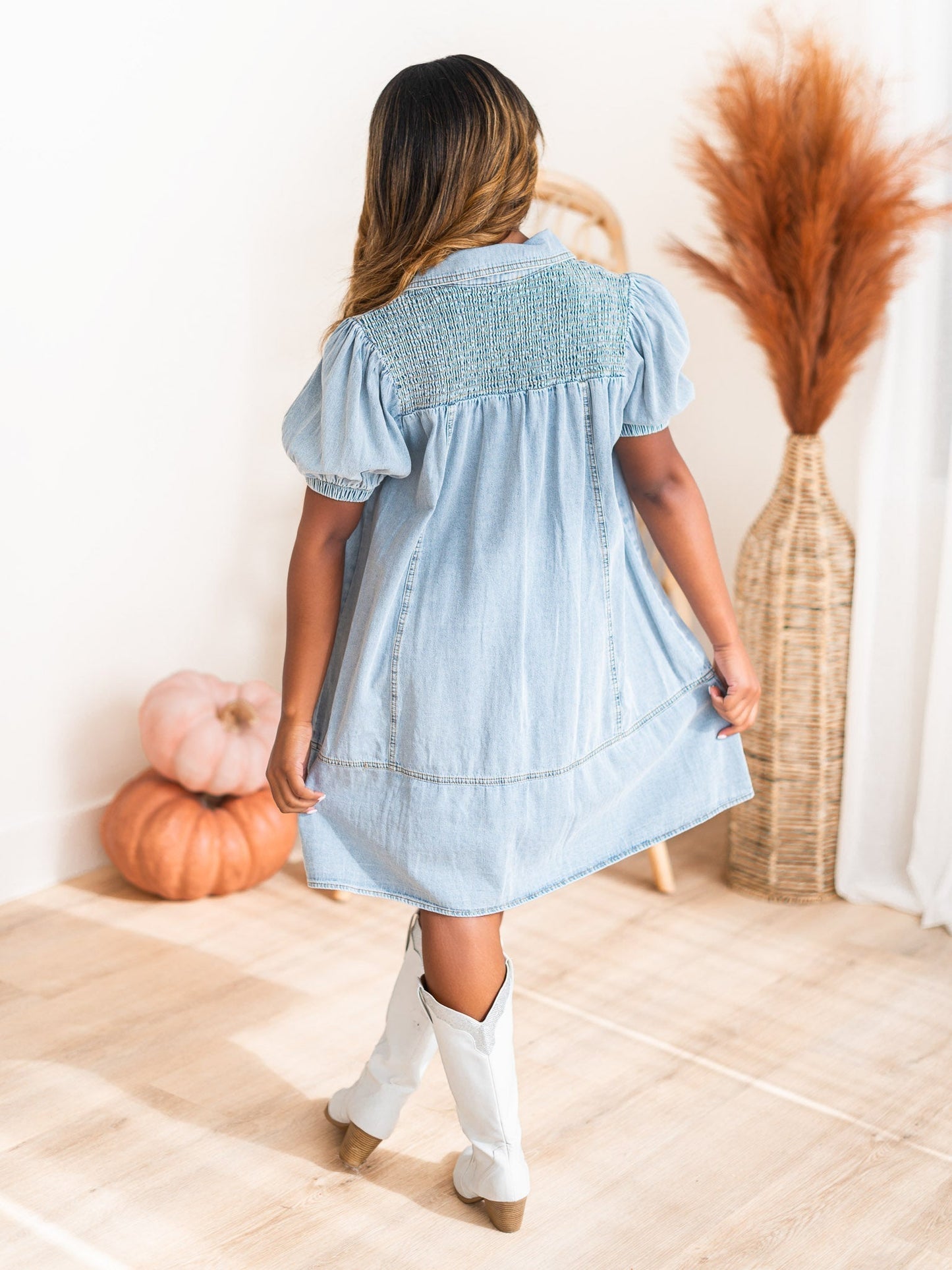 Out of Love Denim Mini Dress