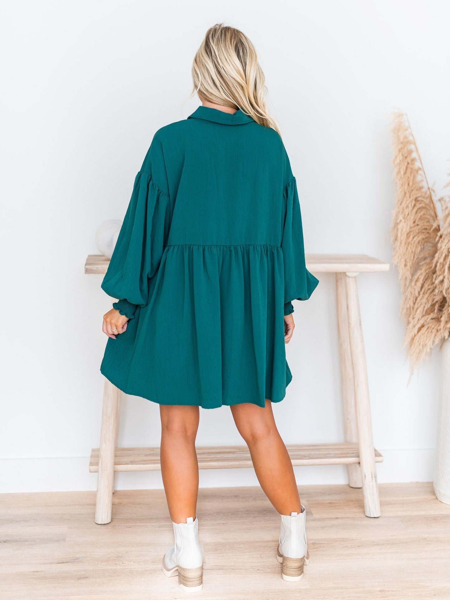 Leave A Message Button Up Dress