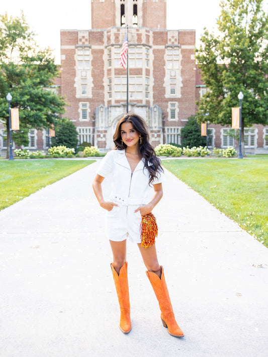 Rocky Top Rumble Denim Romper