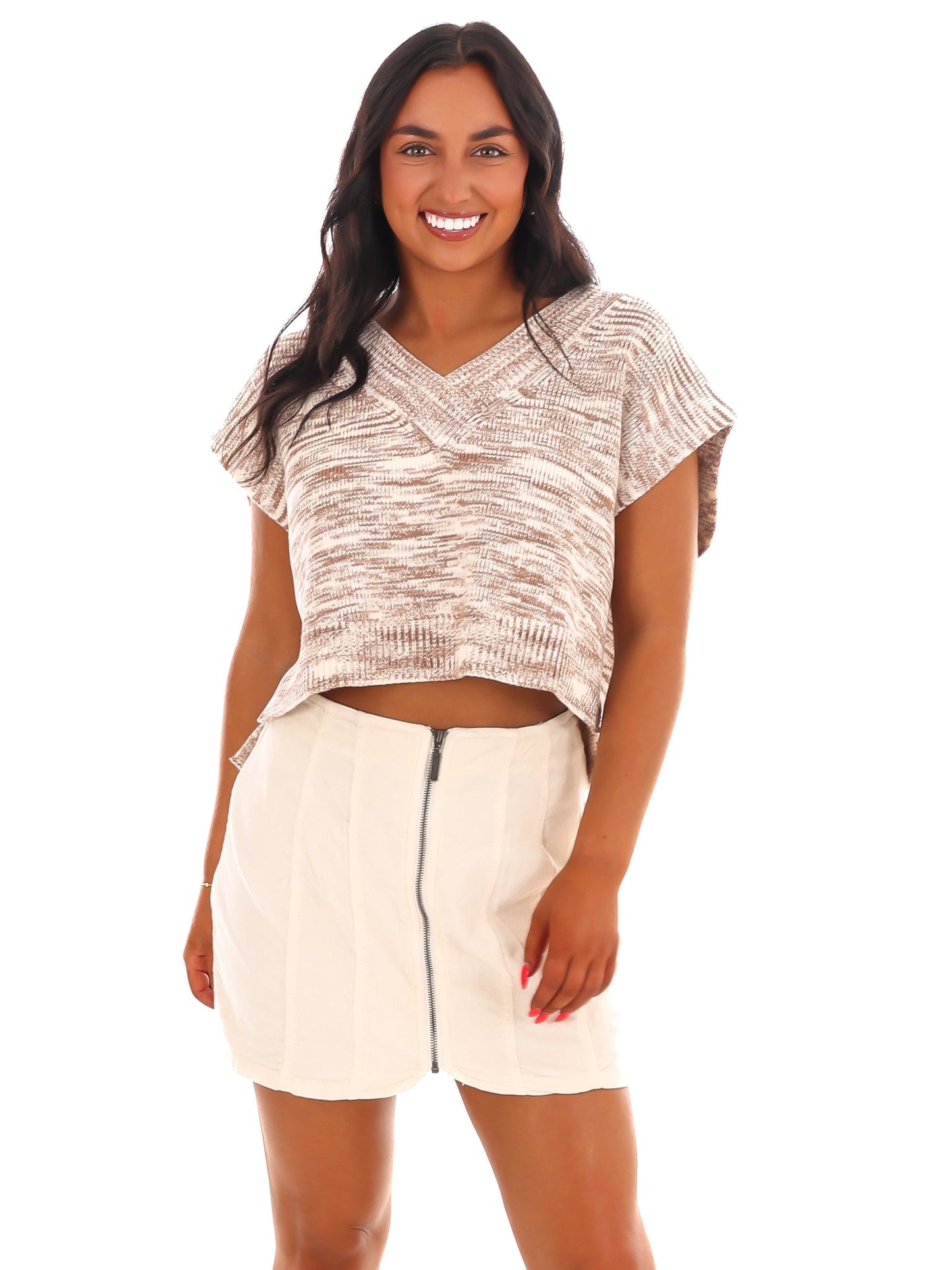 Falling Leaves V-Neck Sweater Vest