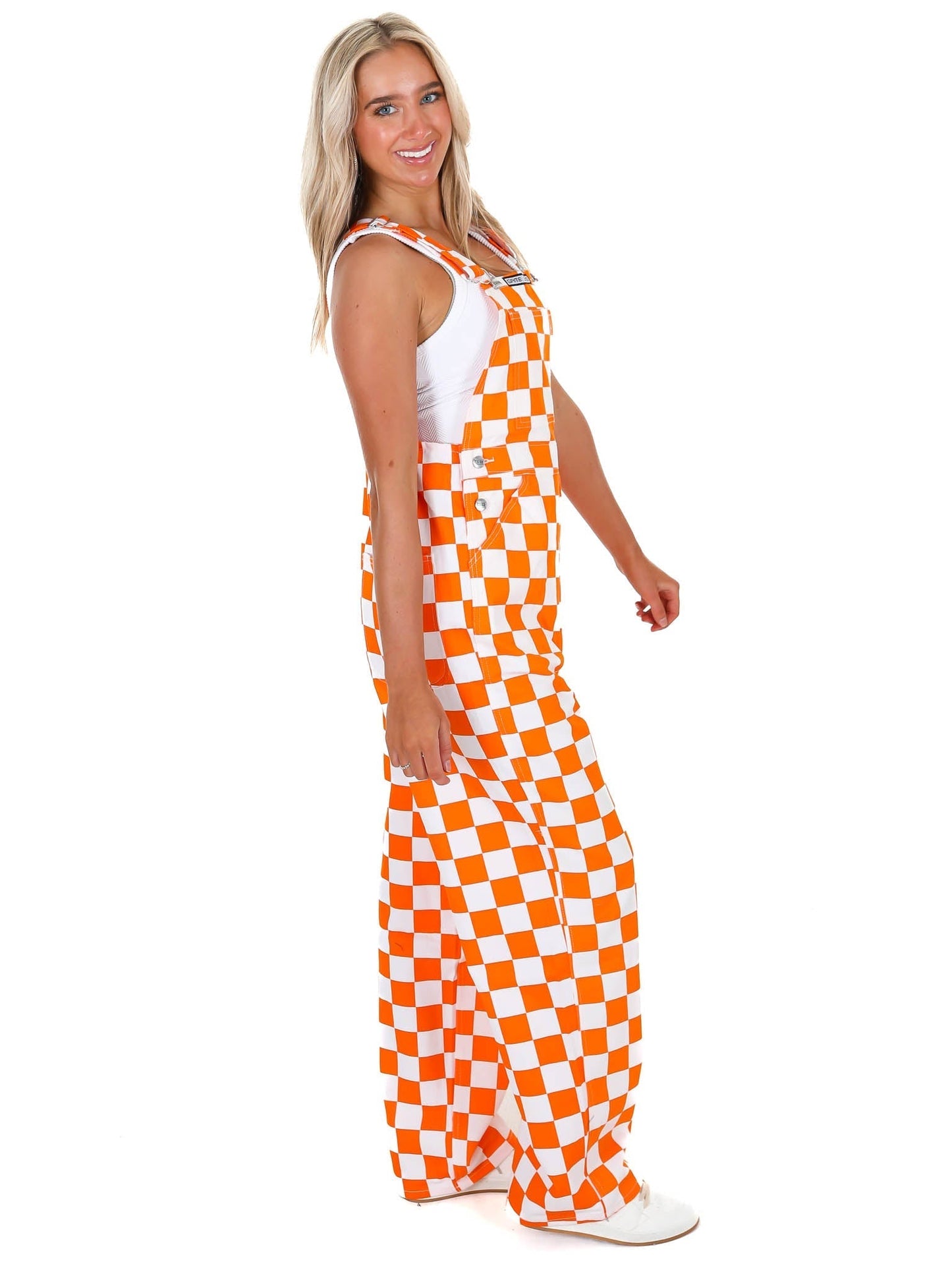 Orange & White Checkered Game Bibs