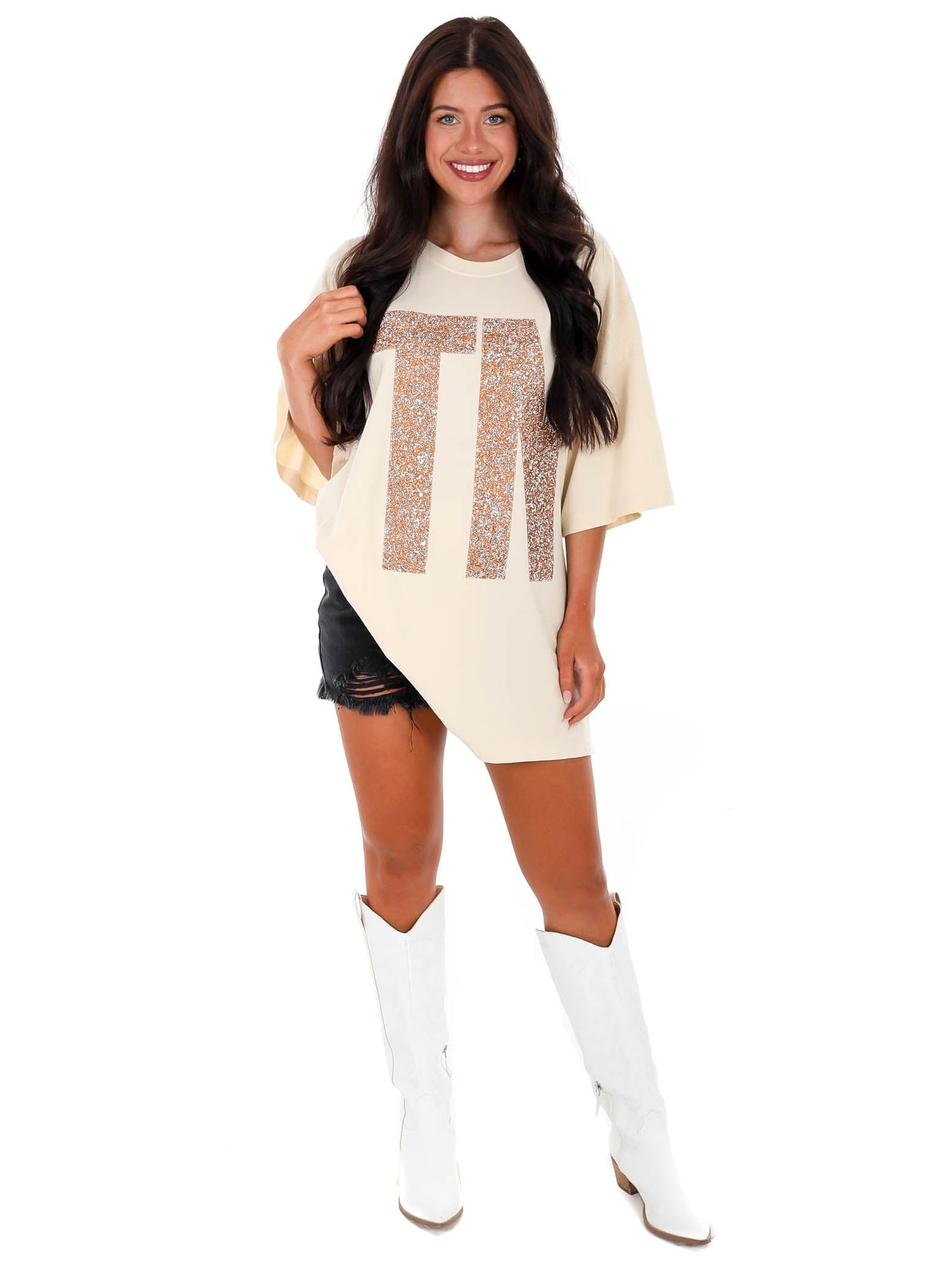 Oversized Glitter TN Tee