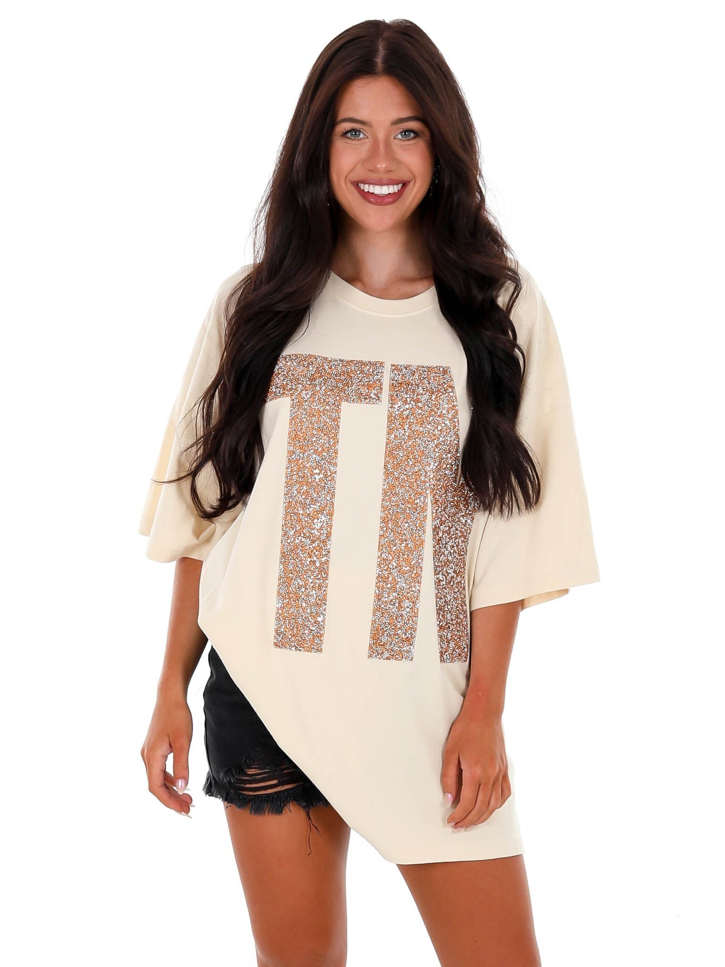 Oversized Glitter TN Tee