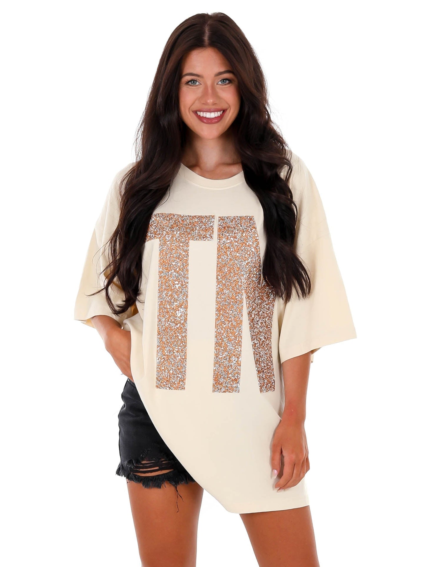 Oversized Glitter TN Tee
