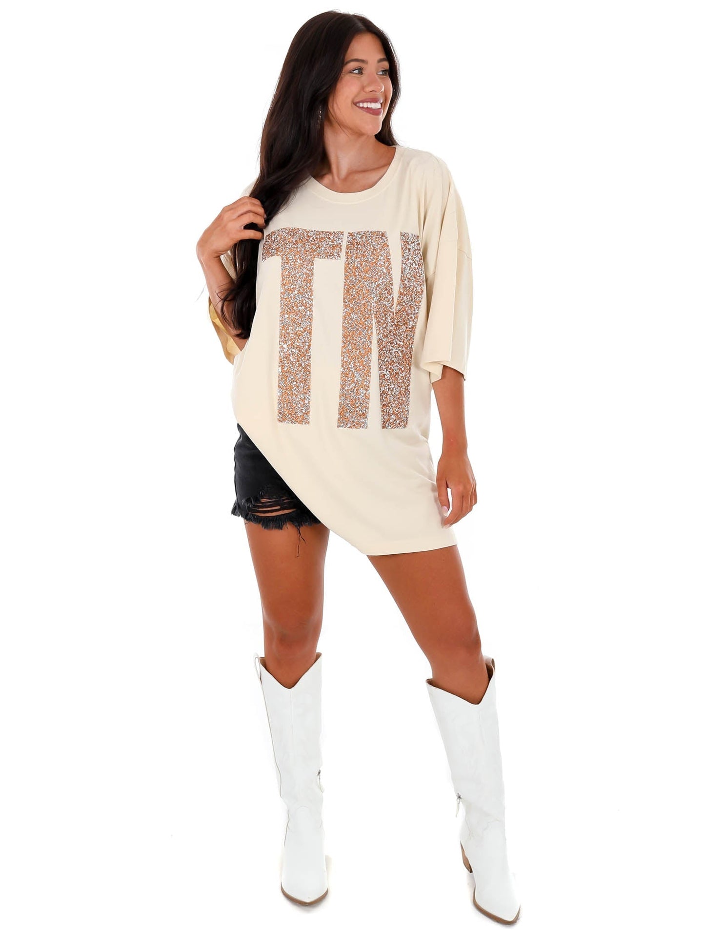 Oversized Glitter TN Tee