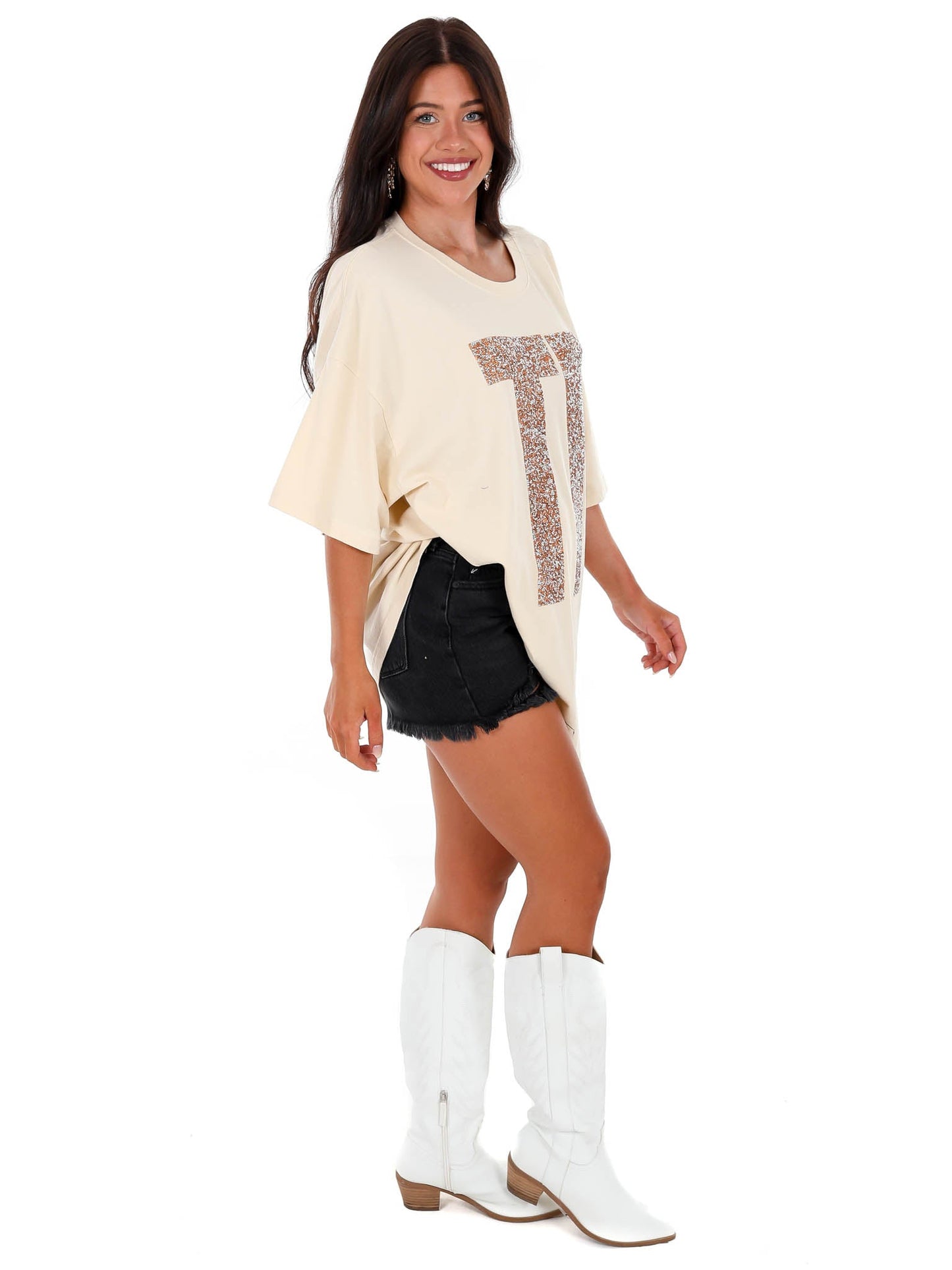 Oversized Glitter TN Tee