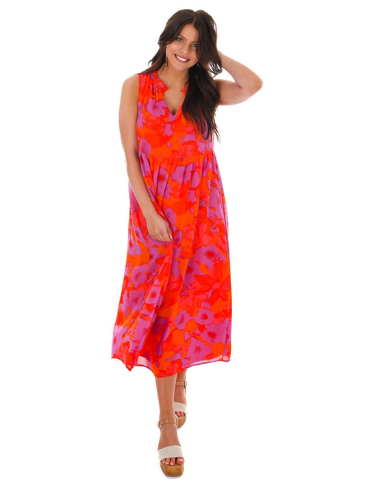 Live Boldly Print Midi Dress