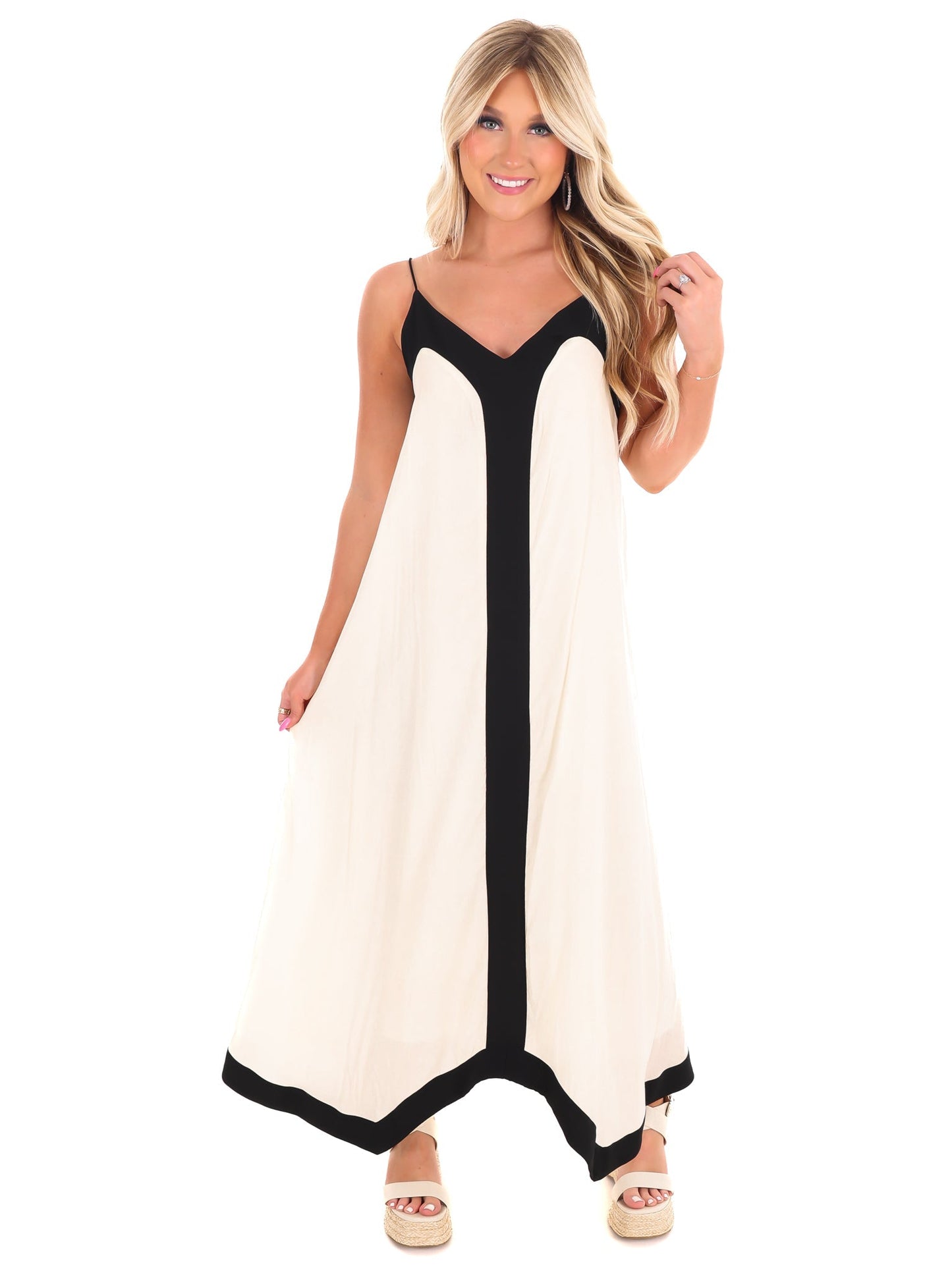 See You Smile Asymmetric Maxi Dress