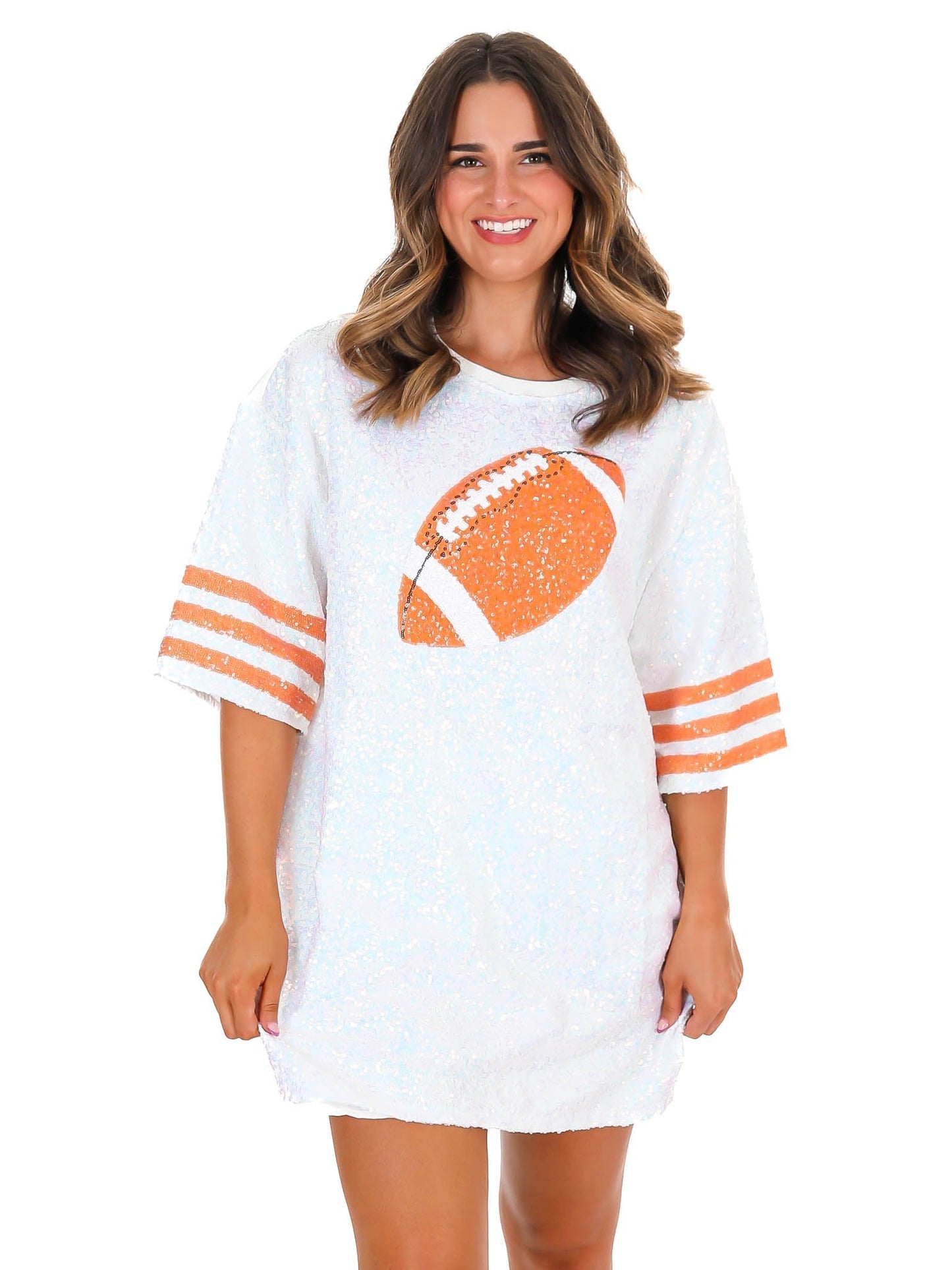 Sky Box Football Sequin Dress