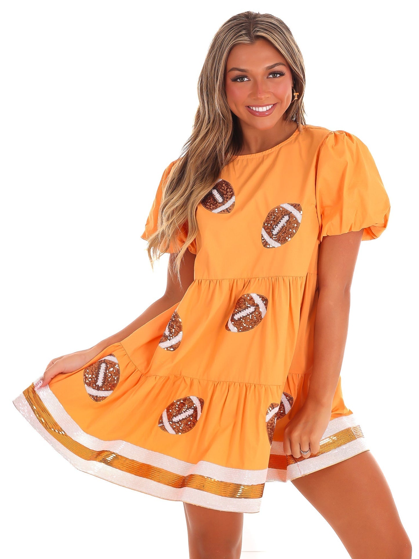 Sideline Star Sequin Football Dress