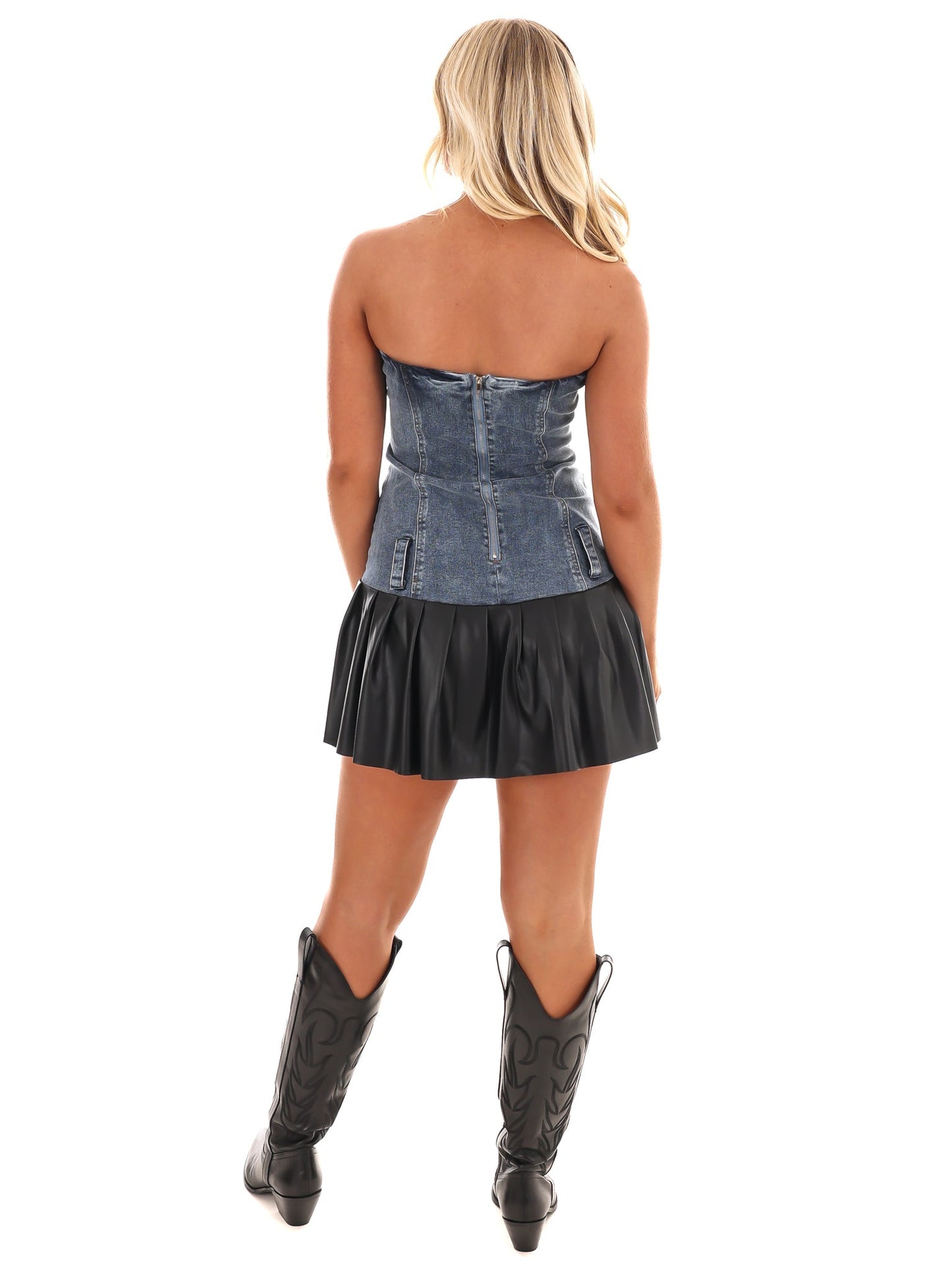 Midnight Rider Strapless Dress