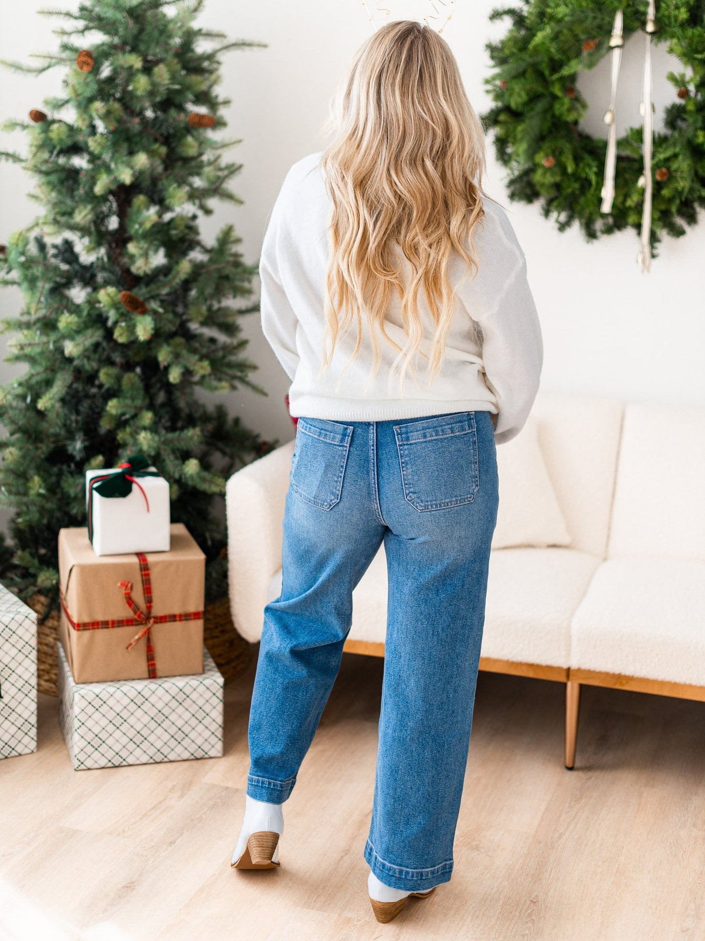 Merry Metallic Tinsel Sweter
