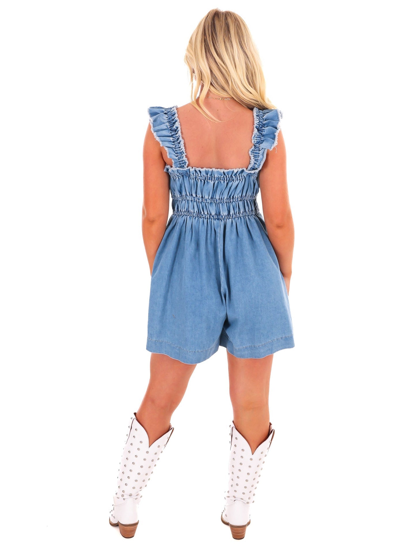 Life on the Go Denim Romper