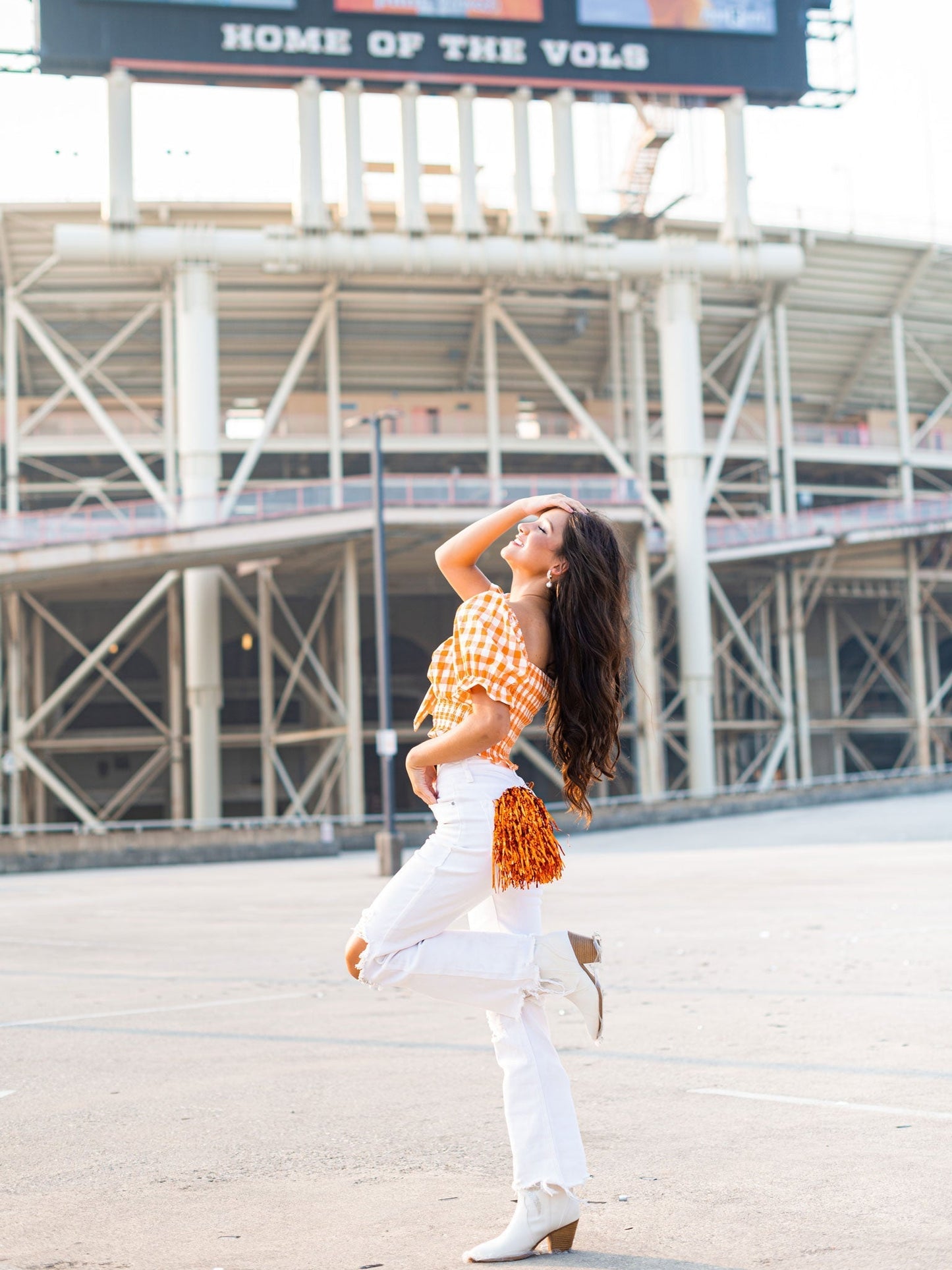 Play With Your Heart Gingham Crop Top