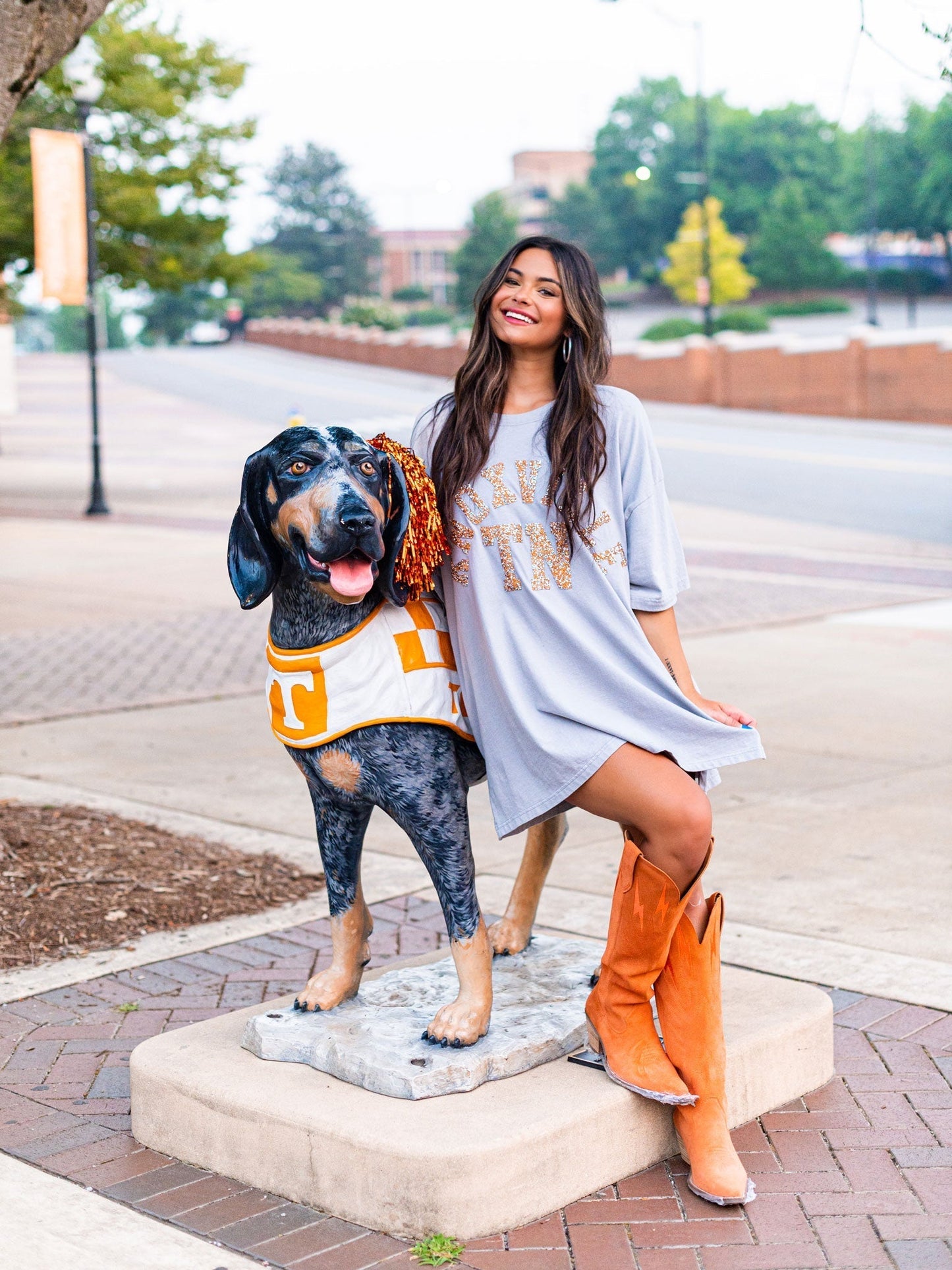 Rhinestone Knoxville TN Oversized Tee