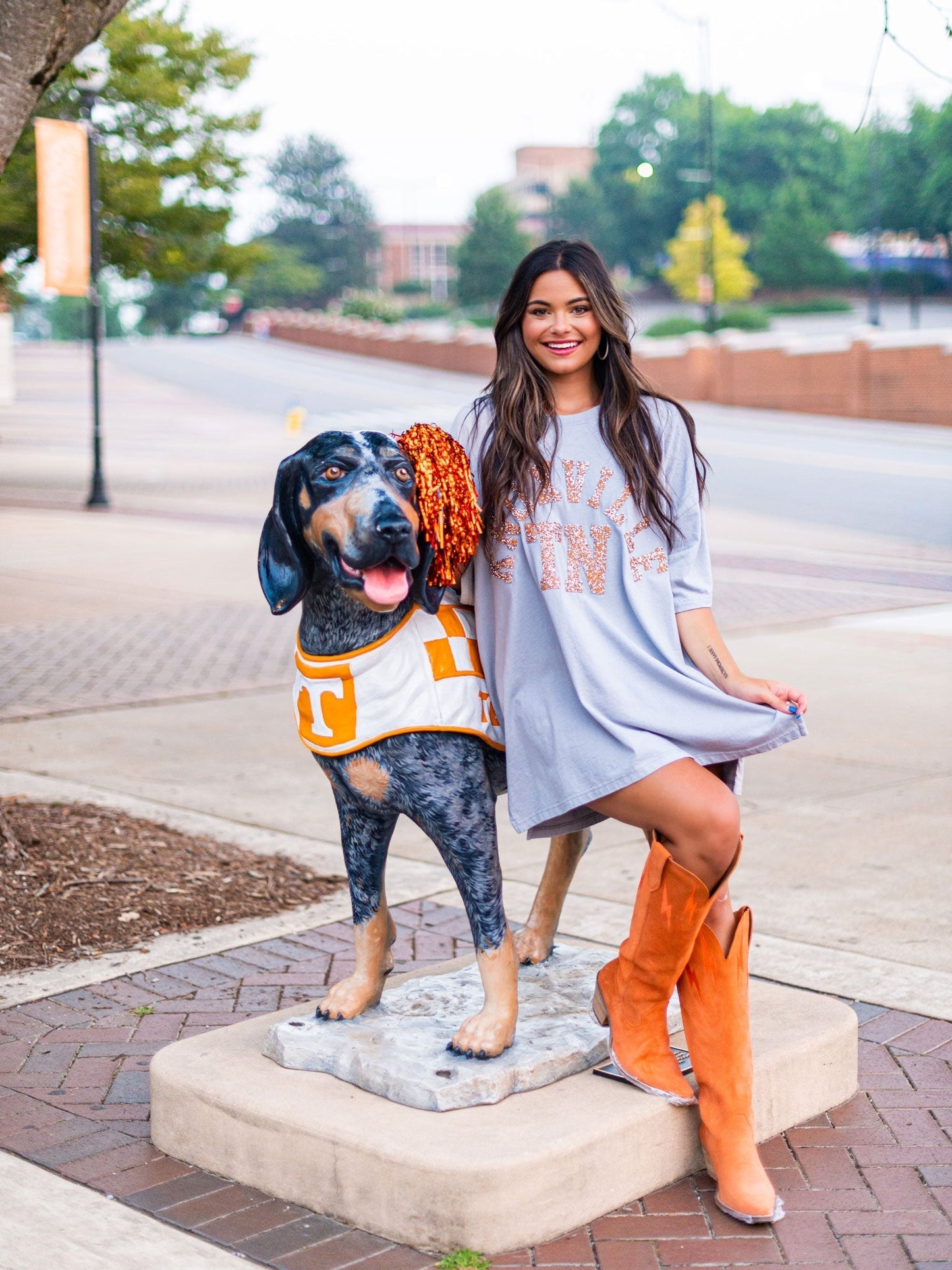 Rhinestone Knoxville TN Oversized Tee