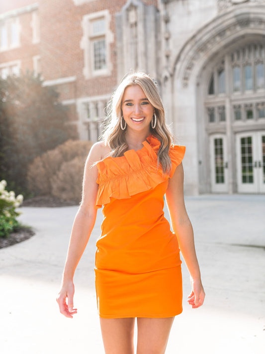 One Team One Dream Ruffle Mini Dress