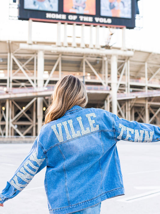 Rhinestone Knoxville Tenn Denim Jacket