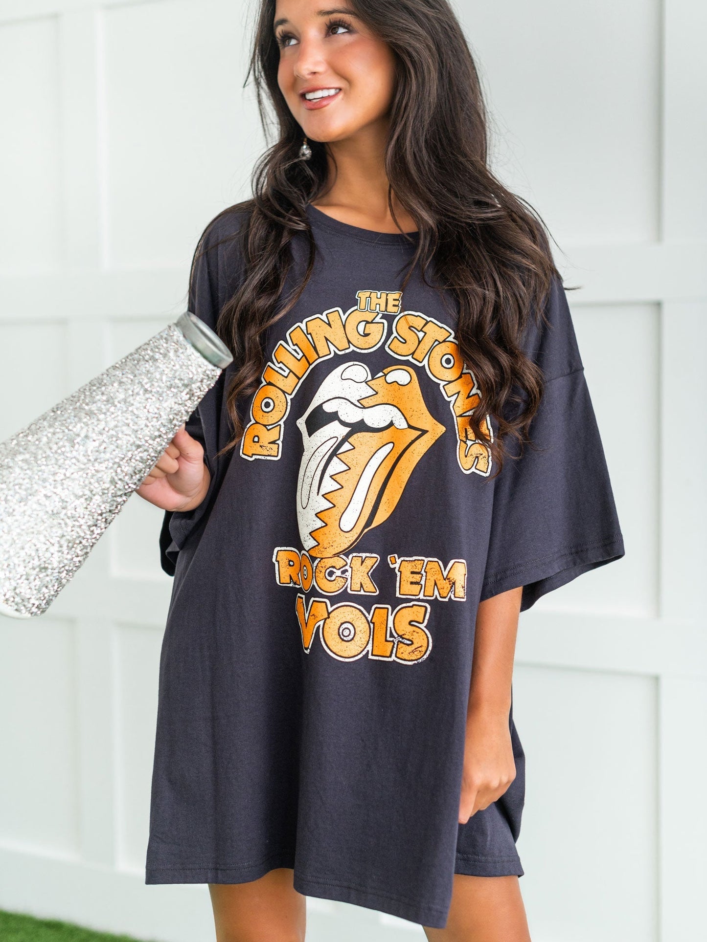 Rolling Stones Rock 'Em Vols Oversized Distressed Tee