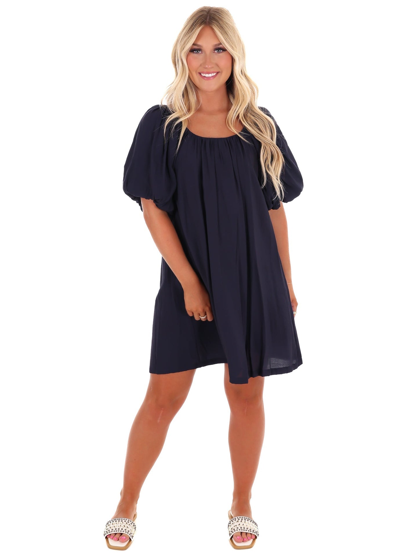 Perfectly Pleated Mini Dress