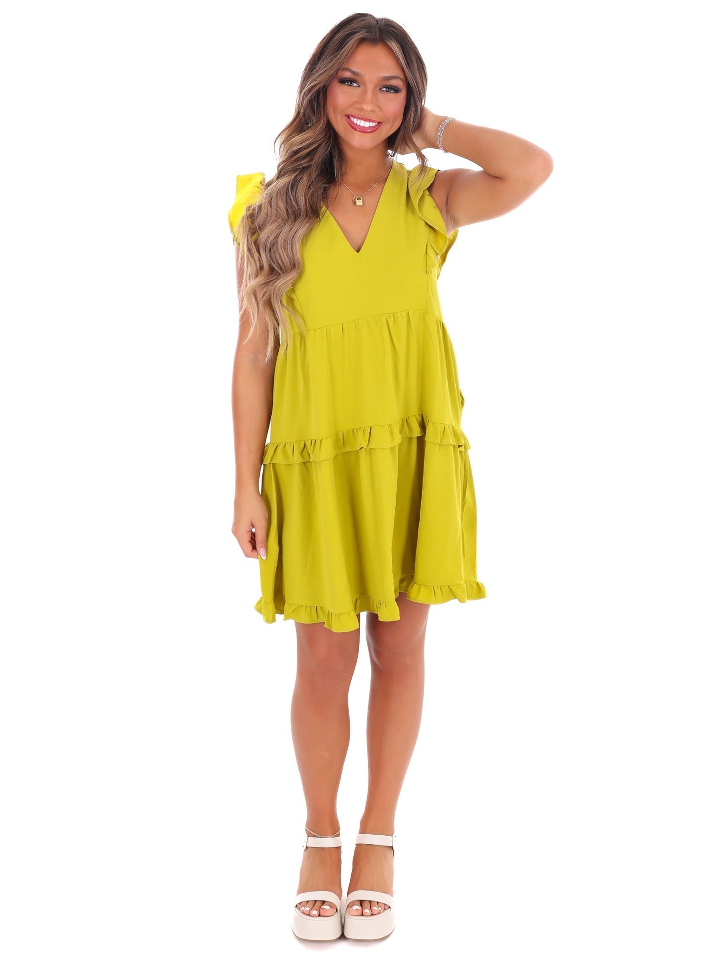 Just Like Heaven Ruffle Dress