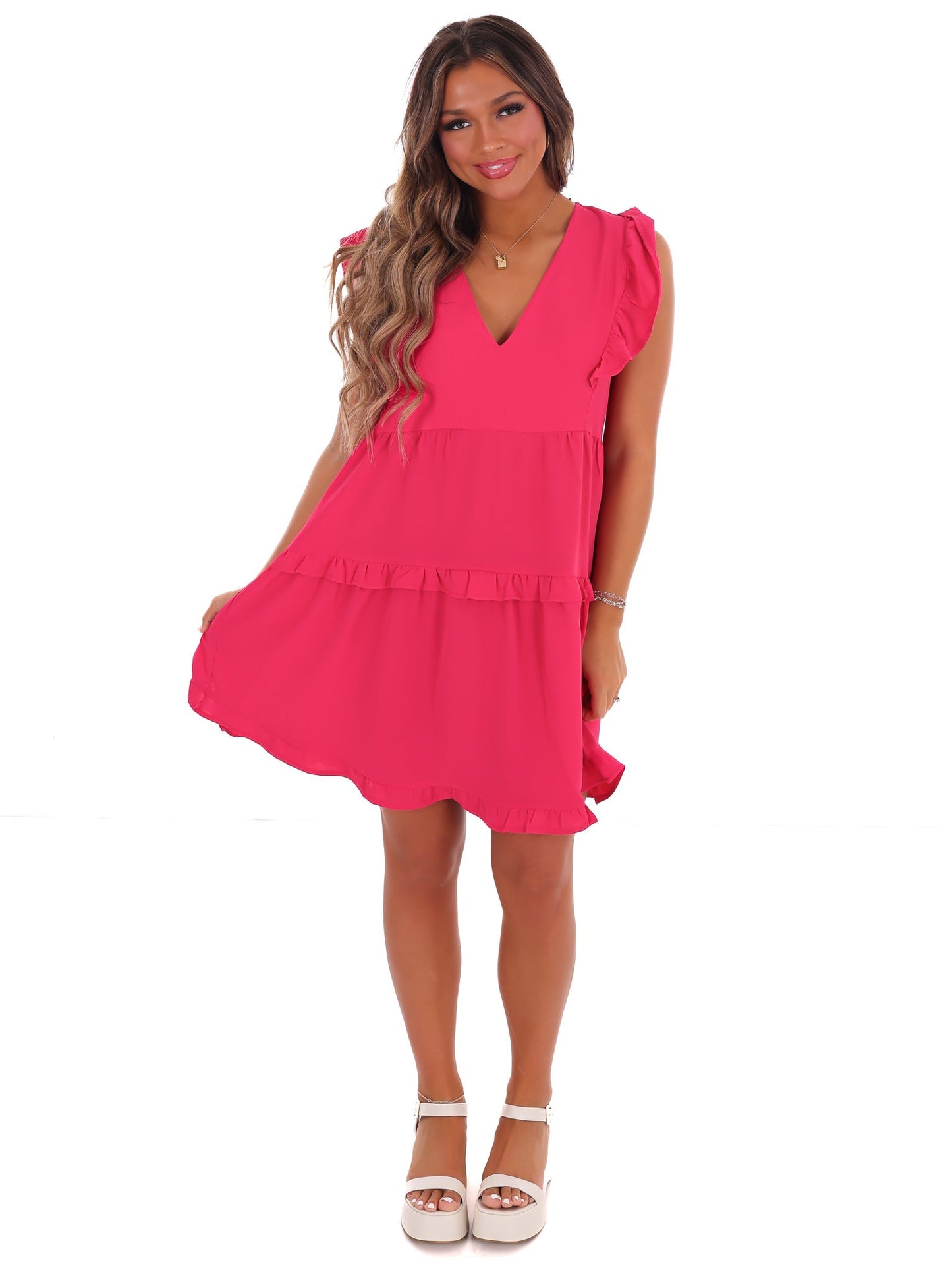 Just Like Heaven Ruffle Dress
