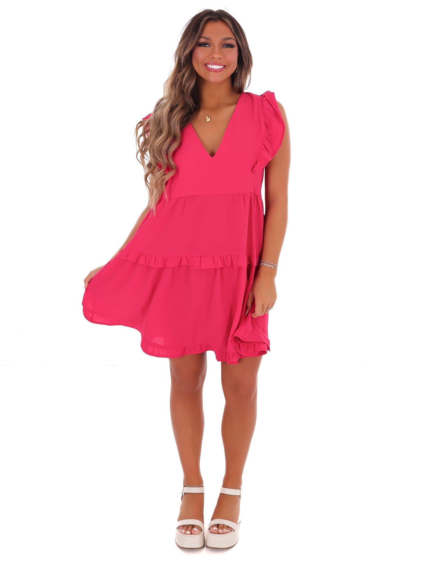 Just Like Heaven Ruffle Dress