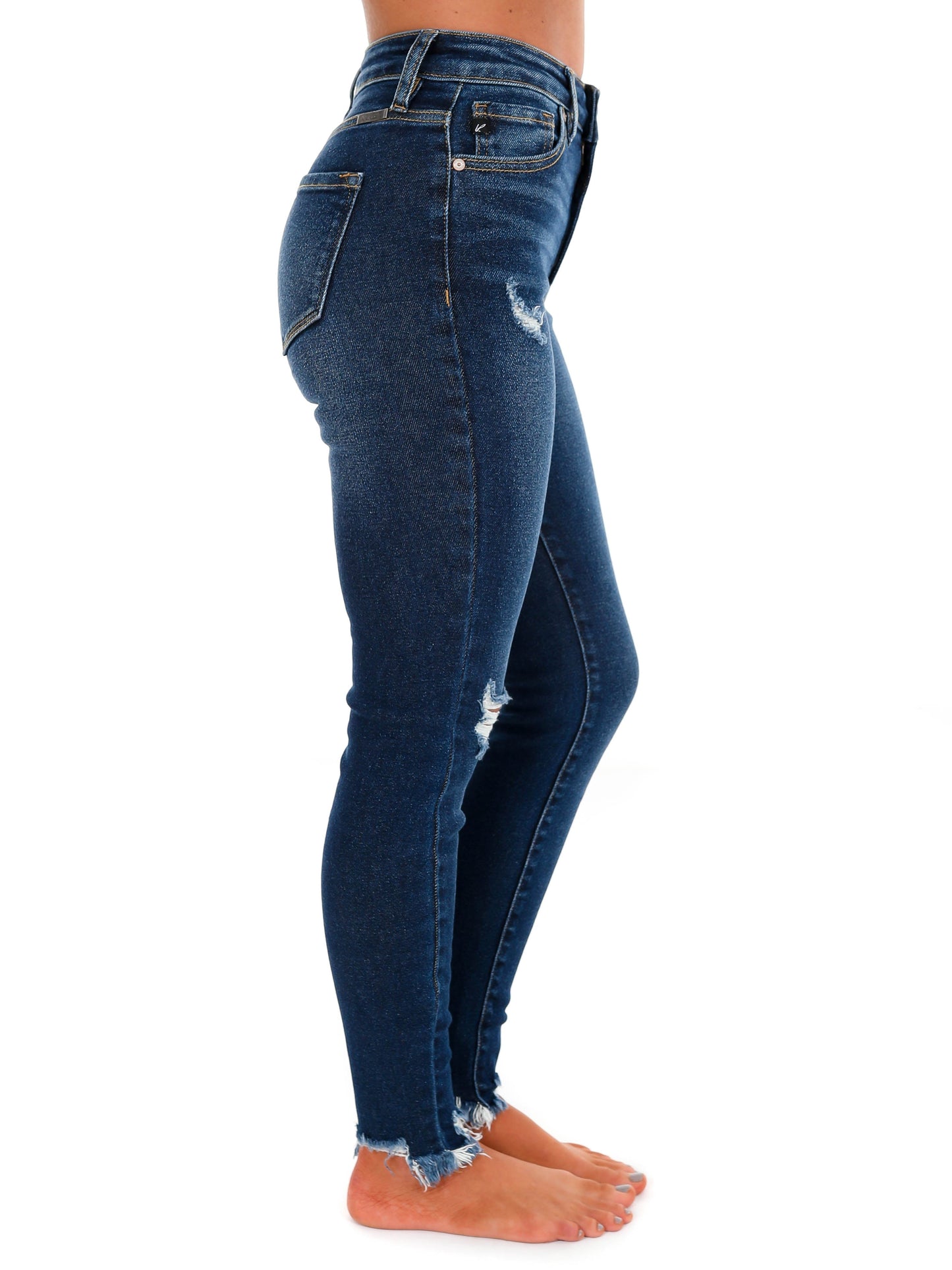 Wrong Timing Dark High Rise Ankle Skinny Jean