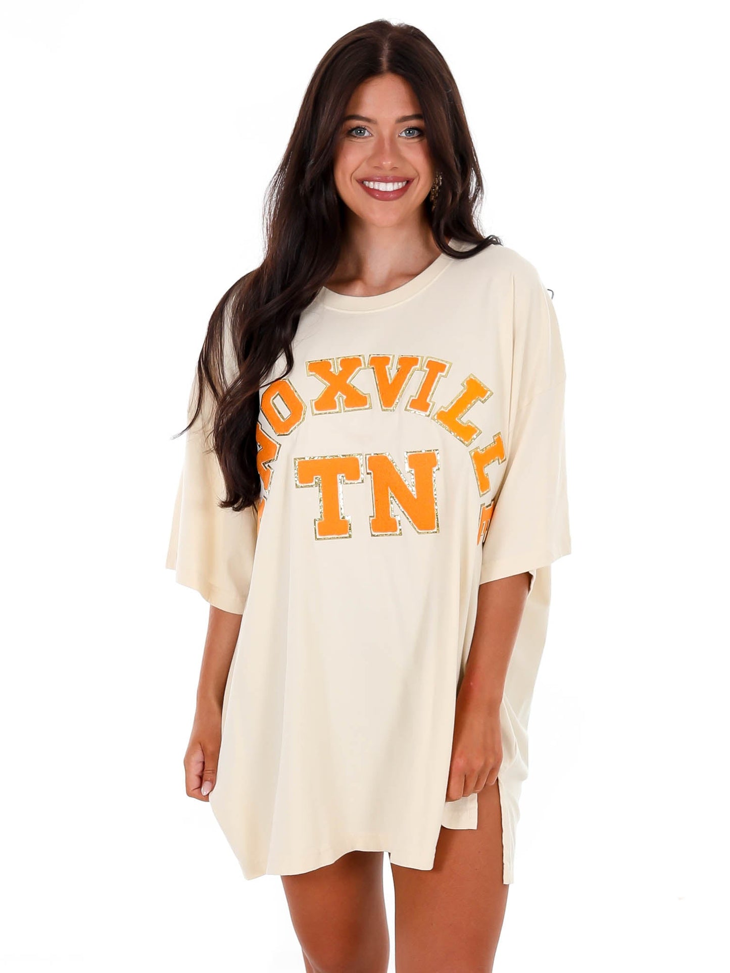 Oversized Ivory Chenille Knoxville TN Tee