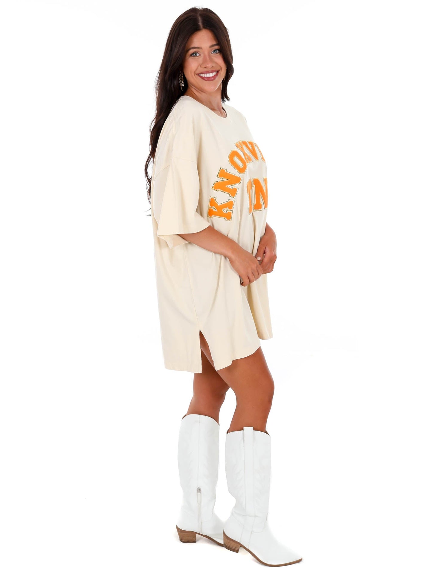 Oversized Ivory Chenille Knoxville TN Tee