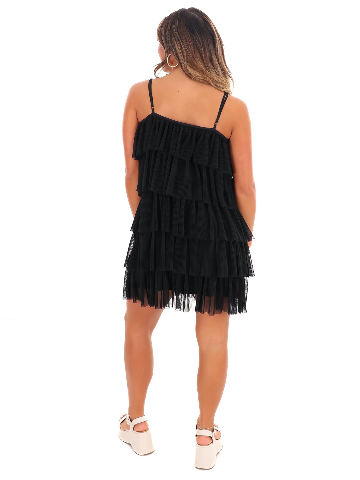 Shock and Awe Ruffled Tulle Mini Dress