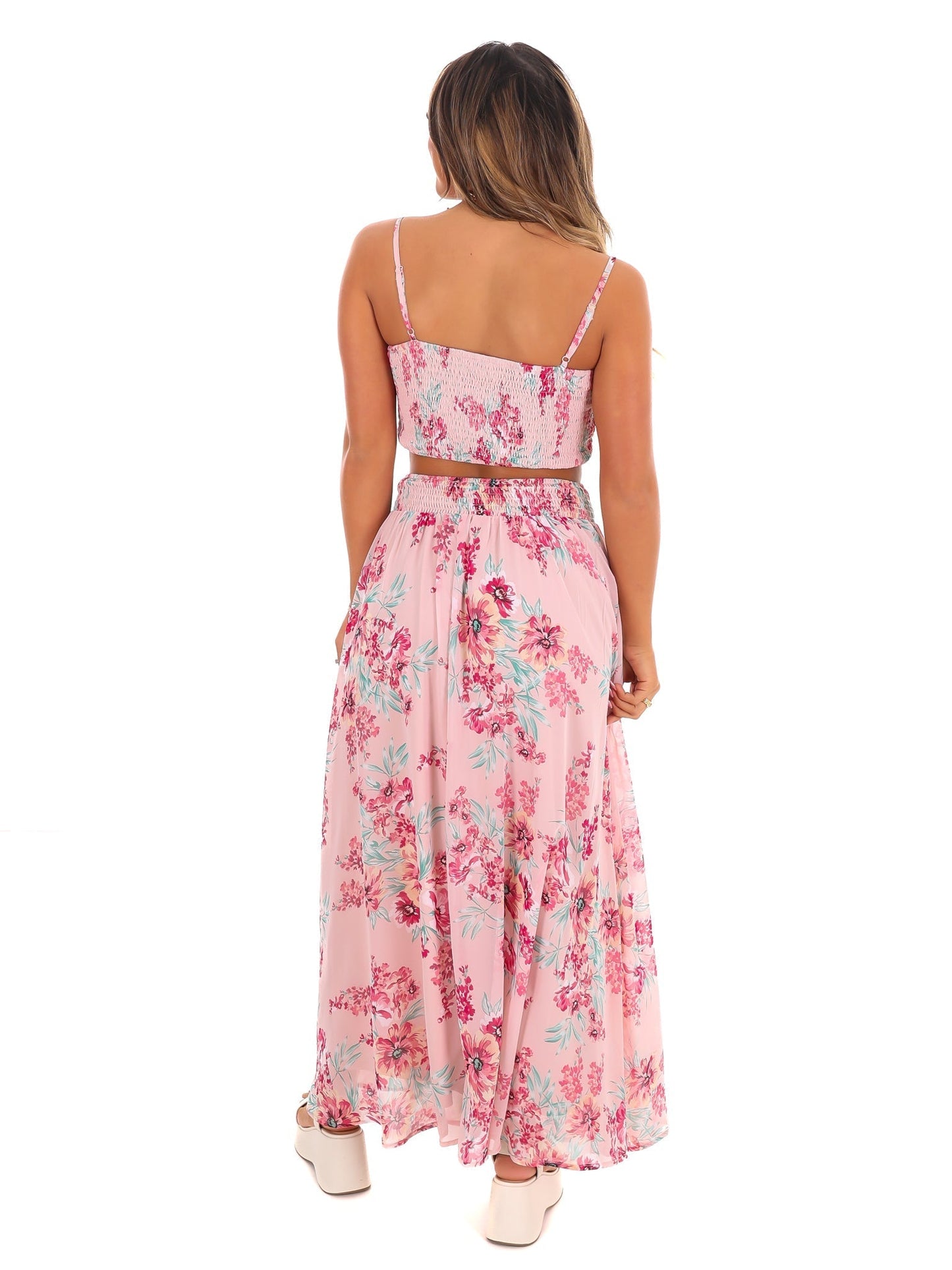 Let Love Blossom Floral Two Piece Set