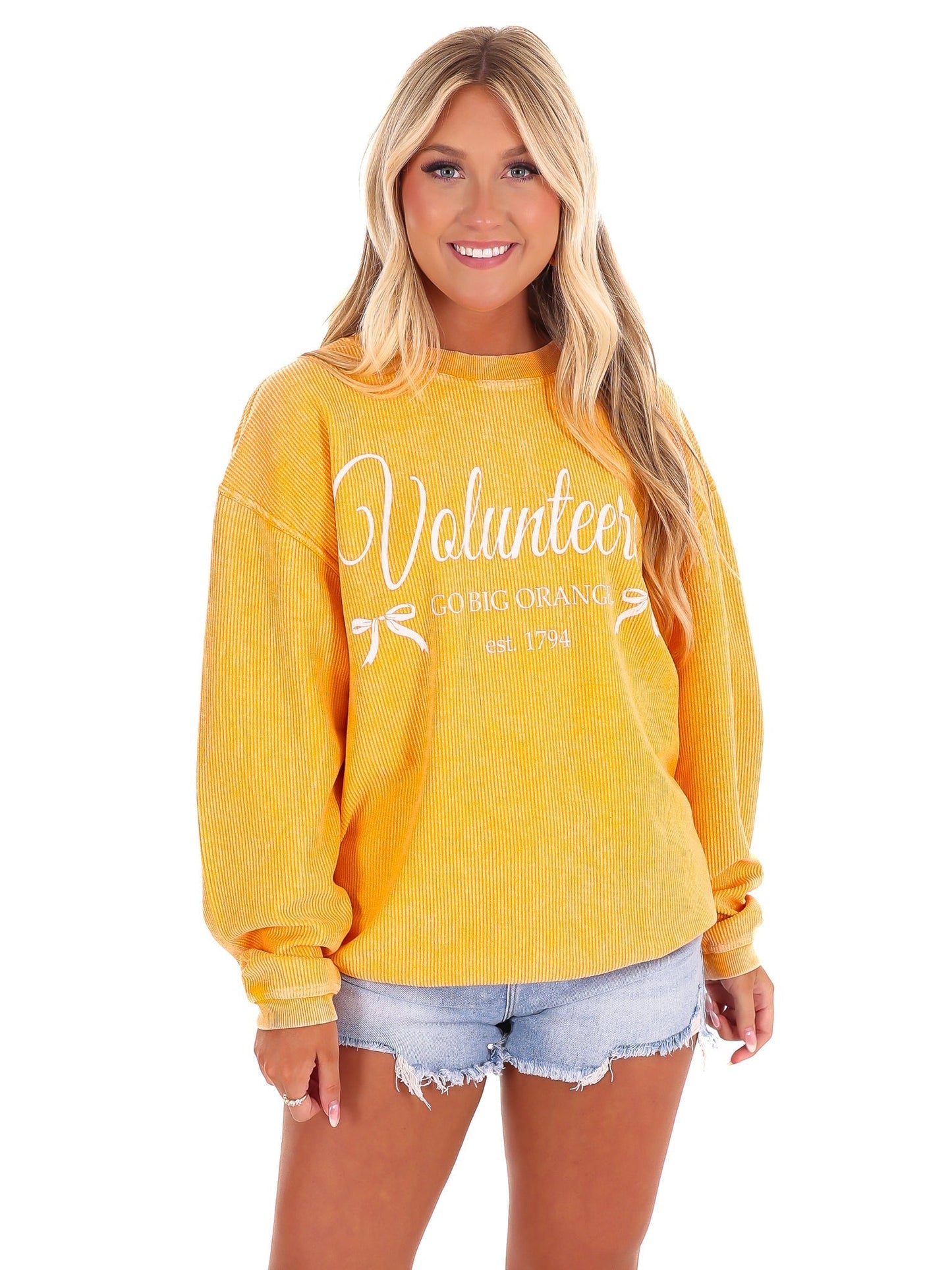 Vols Established Bows Corded Crew Sweatshirt