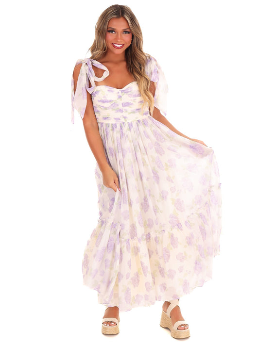 Natural Beauty Floral Midi Dress