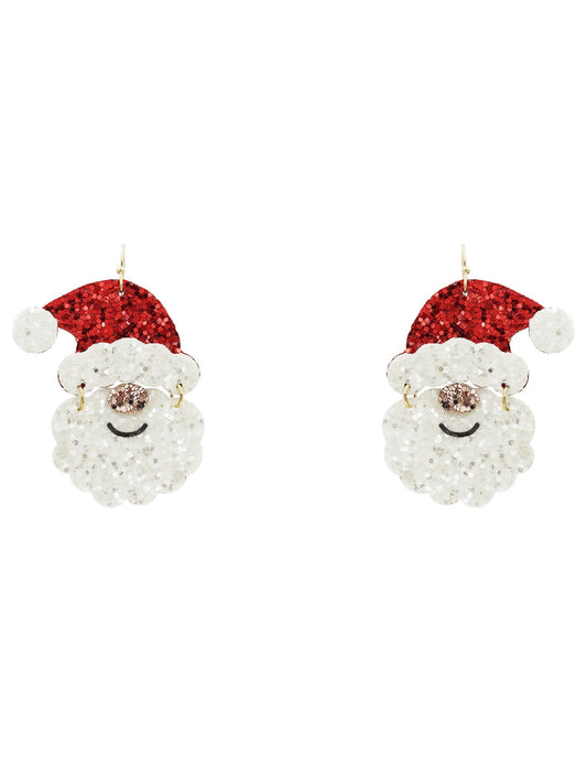 Santa Glitter Earrings