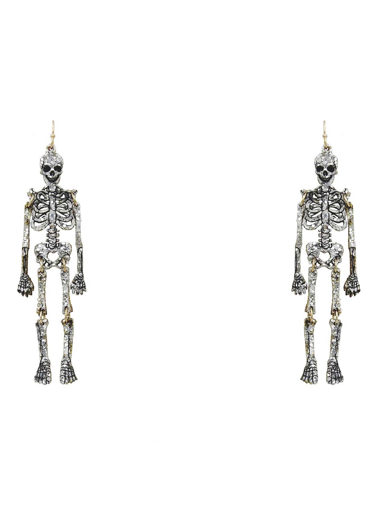 Skeleton Glitter Earrings