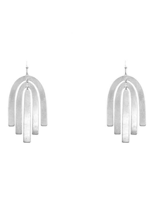 Arch Layered Metal Earrings